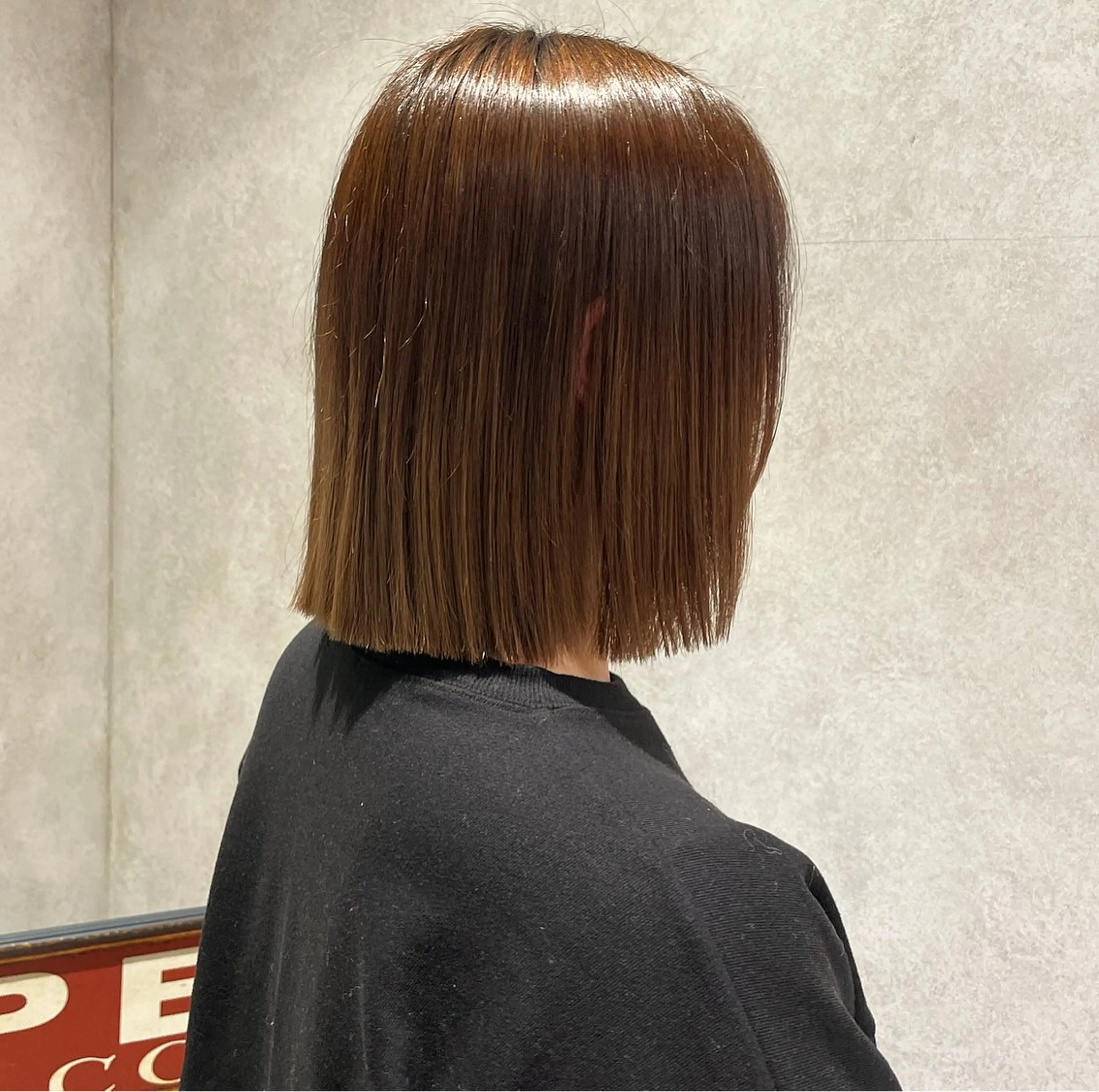 ミディアム ボブ カット ヘアカラー トリートメント yumemiレイヤー ‎✴︎ 透明感カラーのヘアスタイル