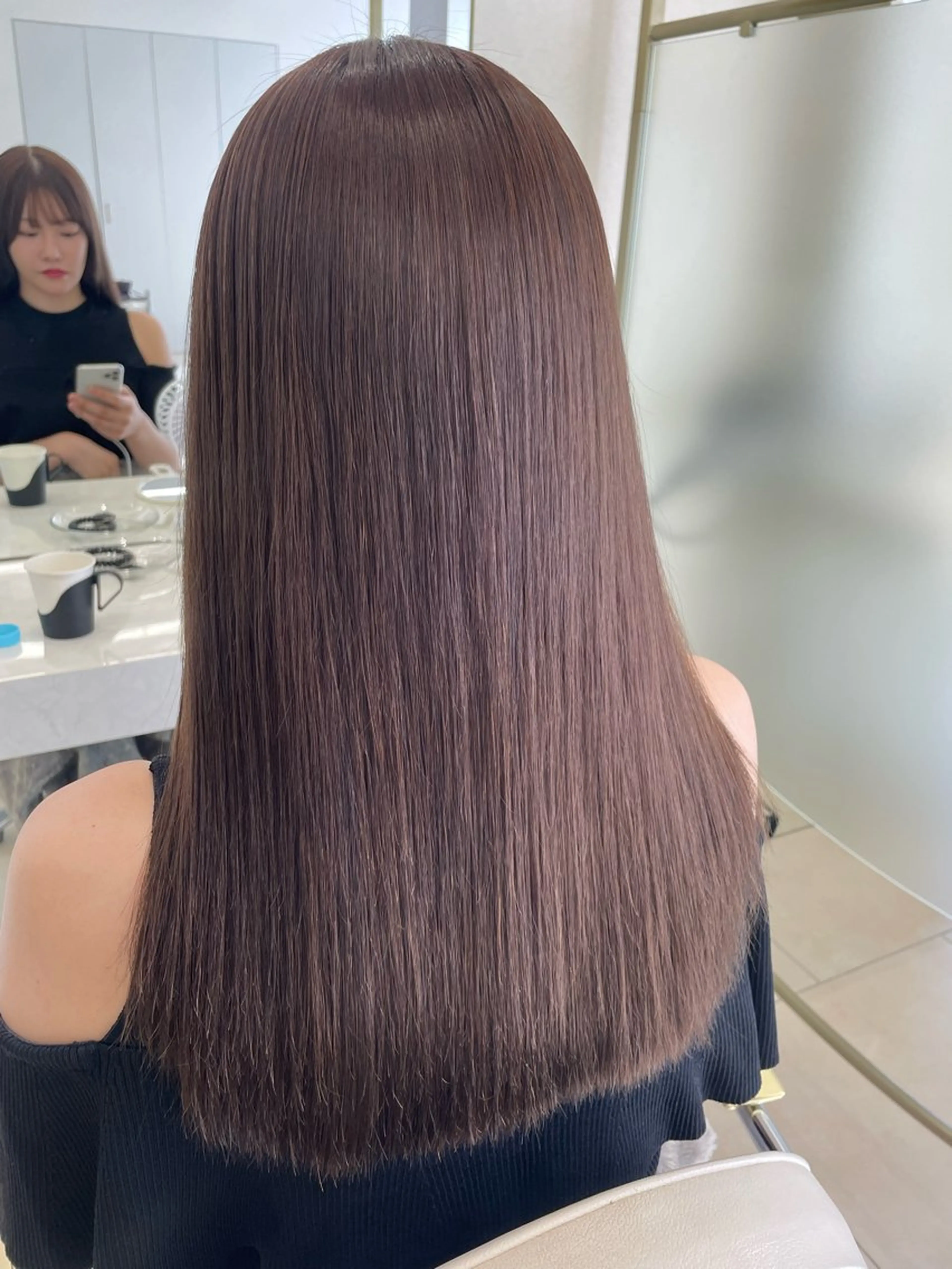 ロング カラー ヘアカラー トリートメント COA GINZA 空也/前髪/顔まわりのヘアスタイル