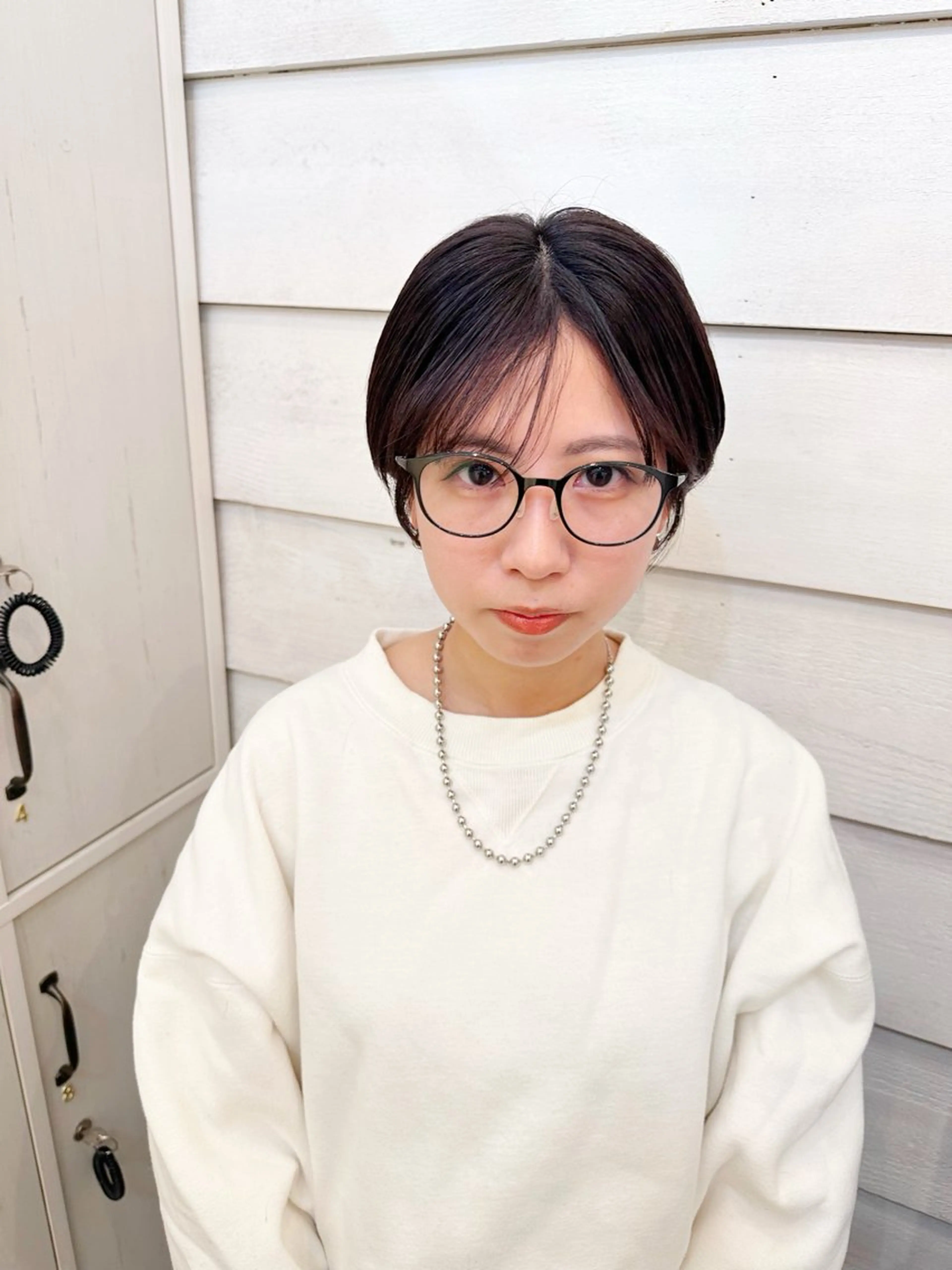 ショート カラー ショートボブ ハンサムショート ボブ くせ毛 ショートヘア カット ヘアカラー トリートメント newline銀座所属・銀座ショート/ 大人ショート/金子涼のヘアスタイル