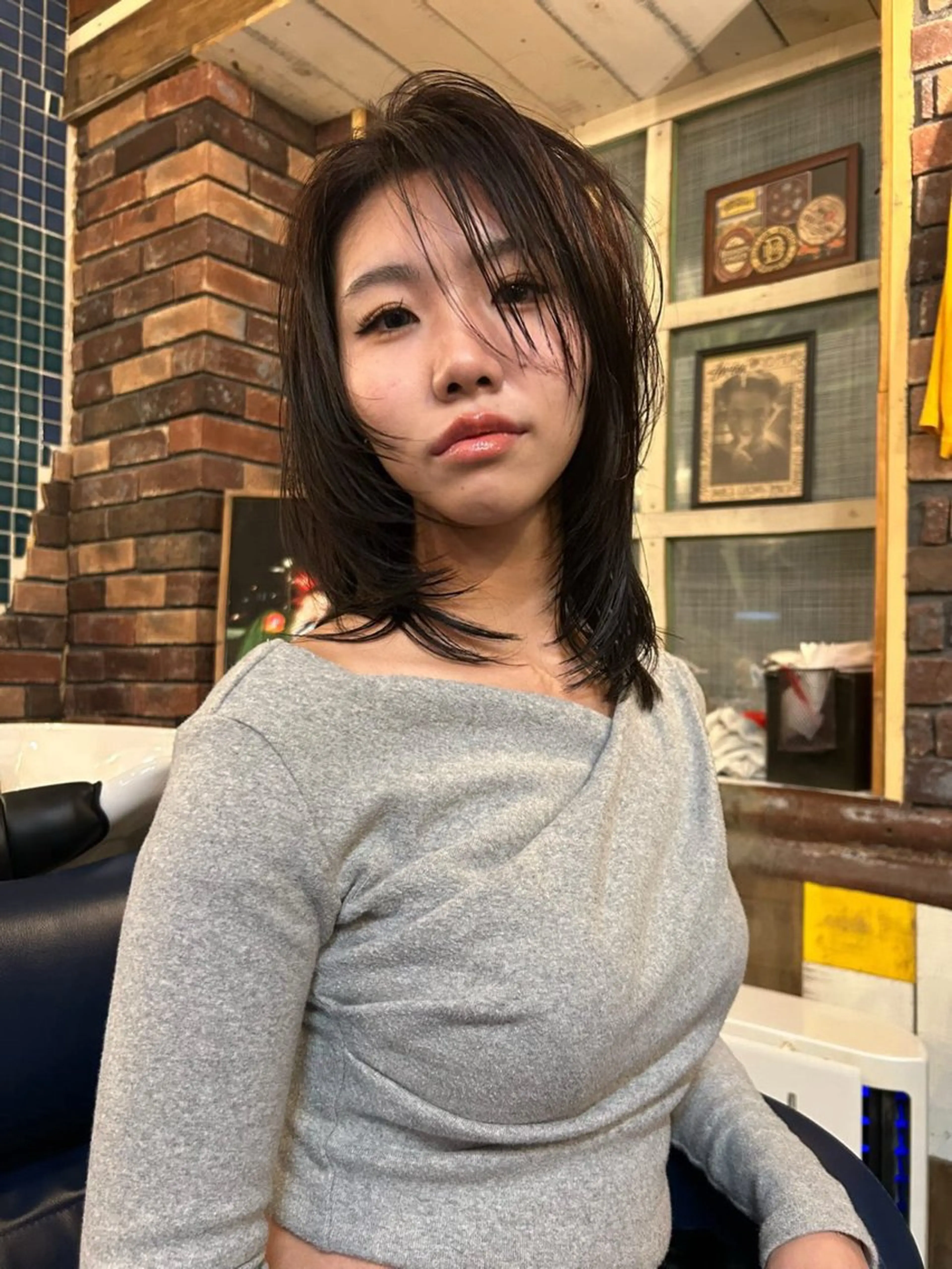 ミディアム ヘアカラー 飛田 和真のヘアスタイル