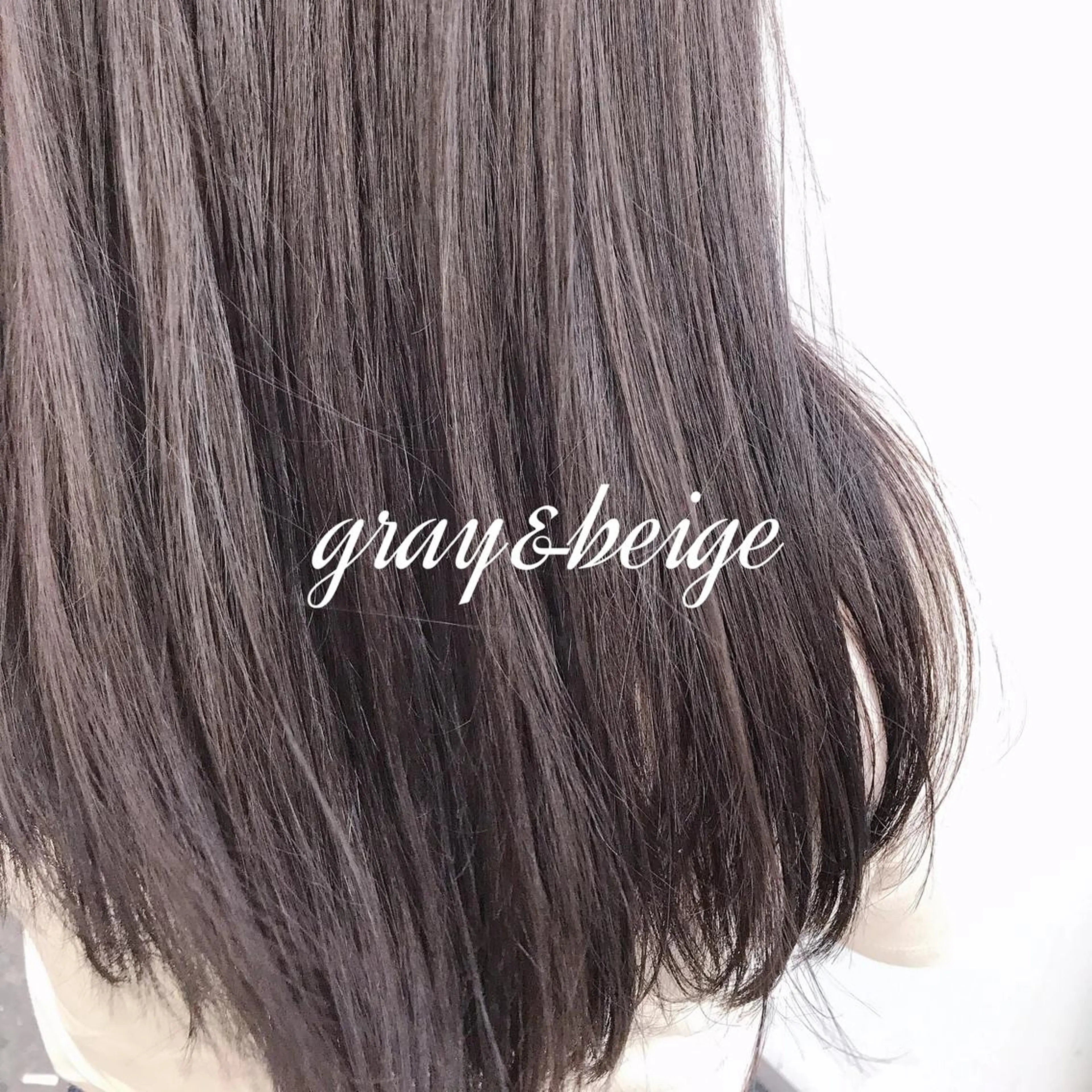 ミディアム カラー グレージュ 横浜🍒カット エクステ／RIEのヘアスタイル