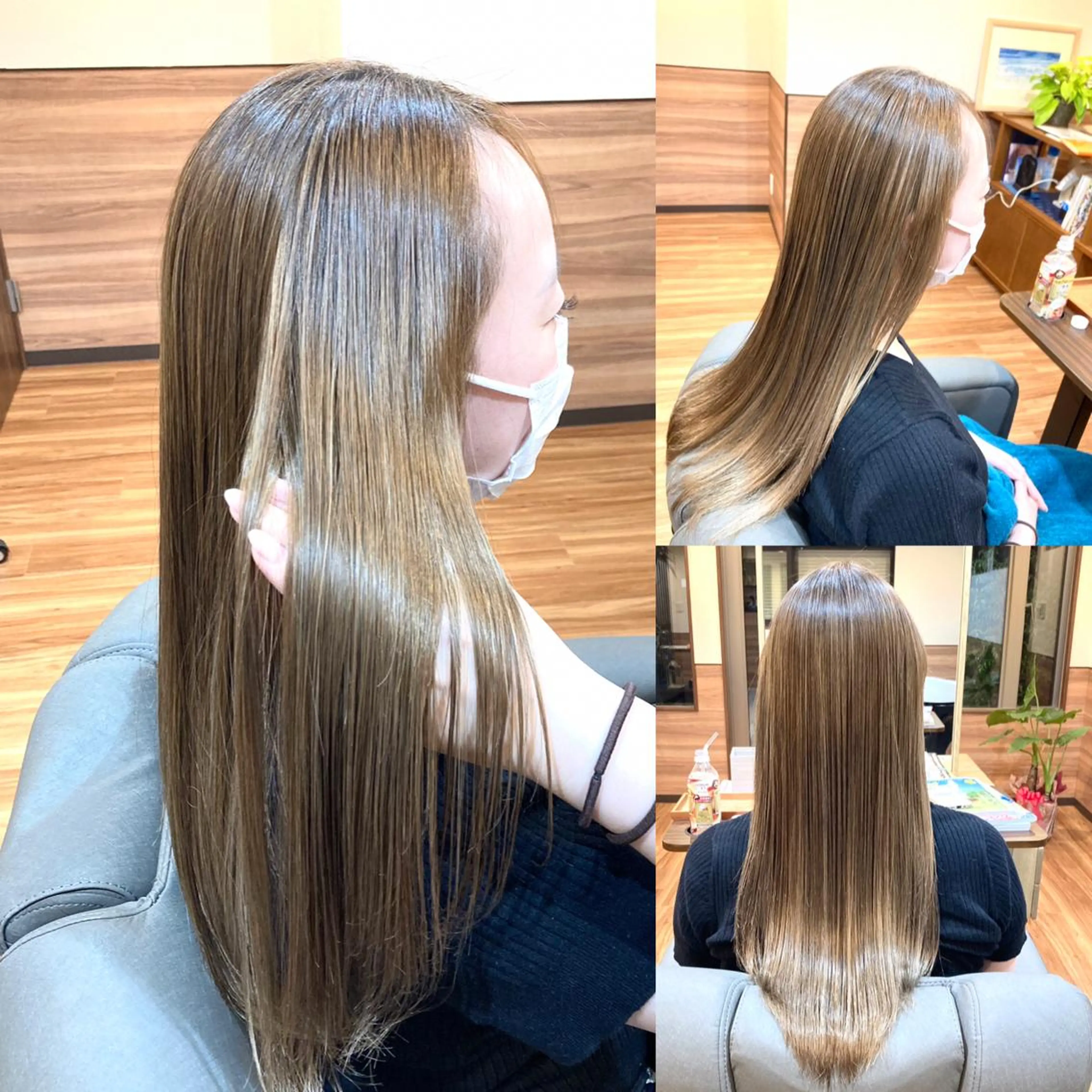 ロング パーマ 髪質改善 トリートメント ストレートパーマ Annon プライベートサロンのヘアスタイル
