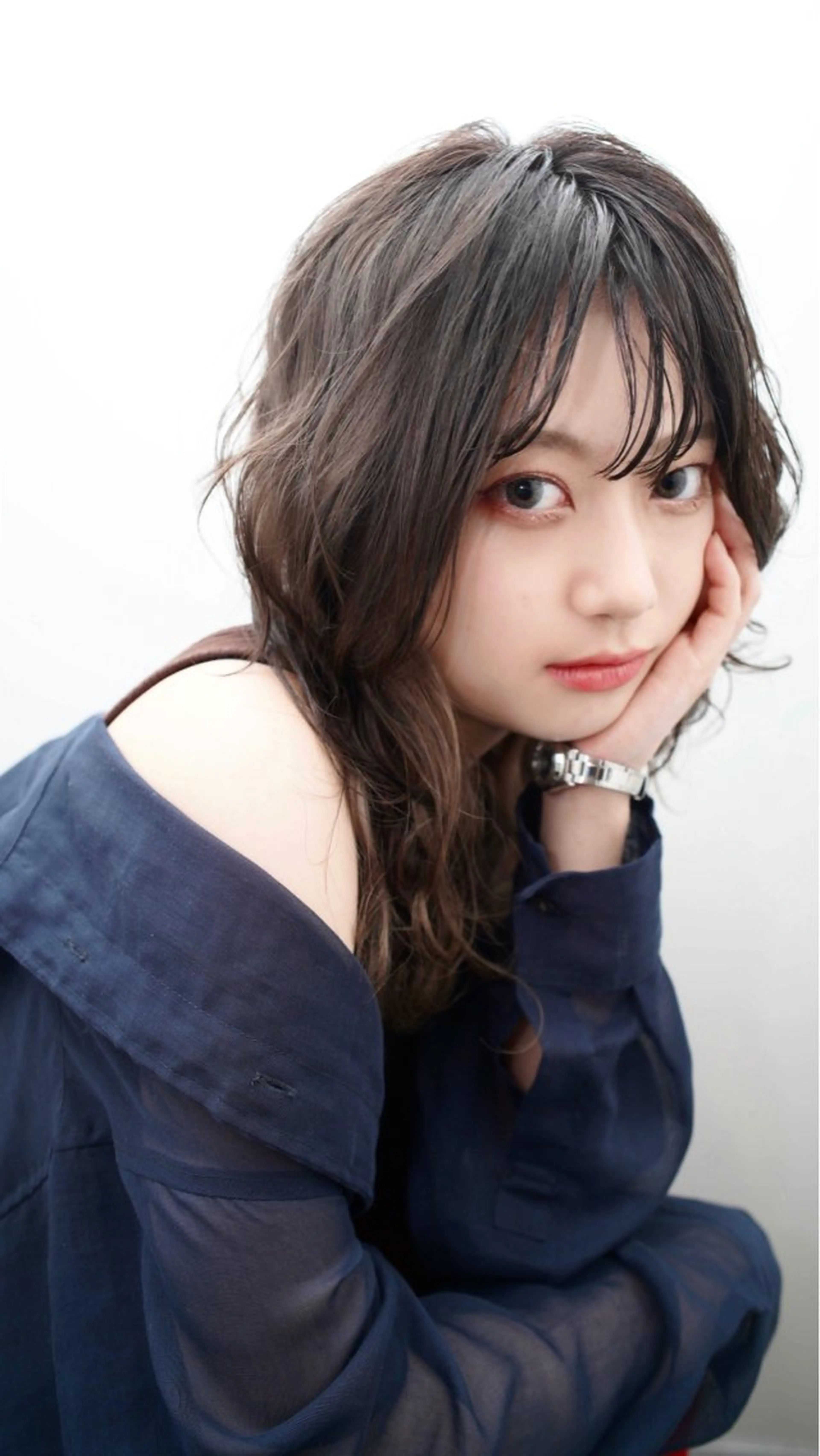 ミディアム カット ヘアカラー SALOWIN 神戸三宮店所属・【三宮/ブリーチ なしカラー】高田祐也のヘアスタイル