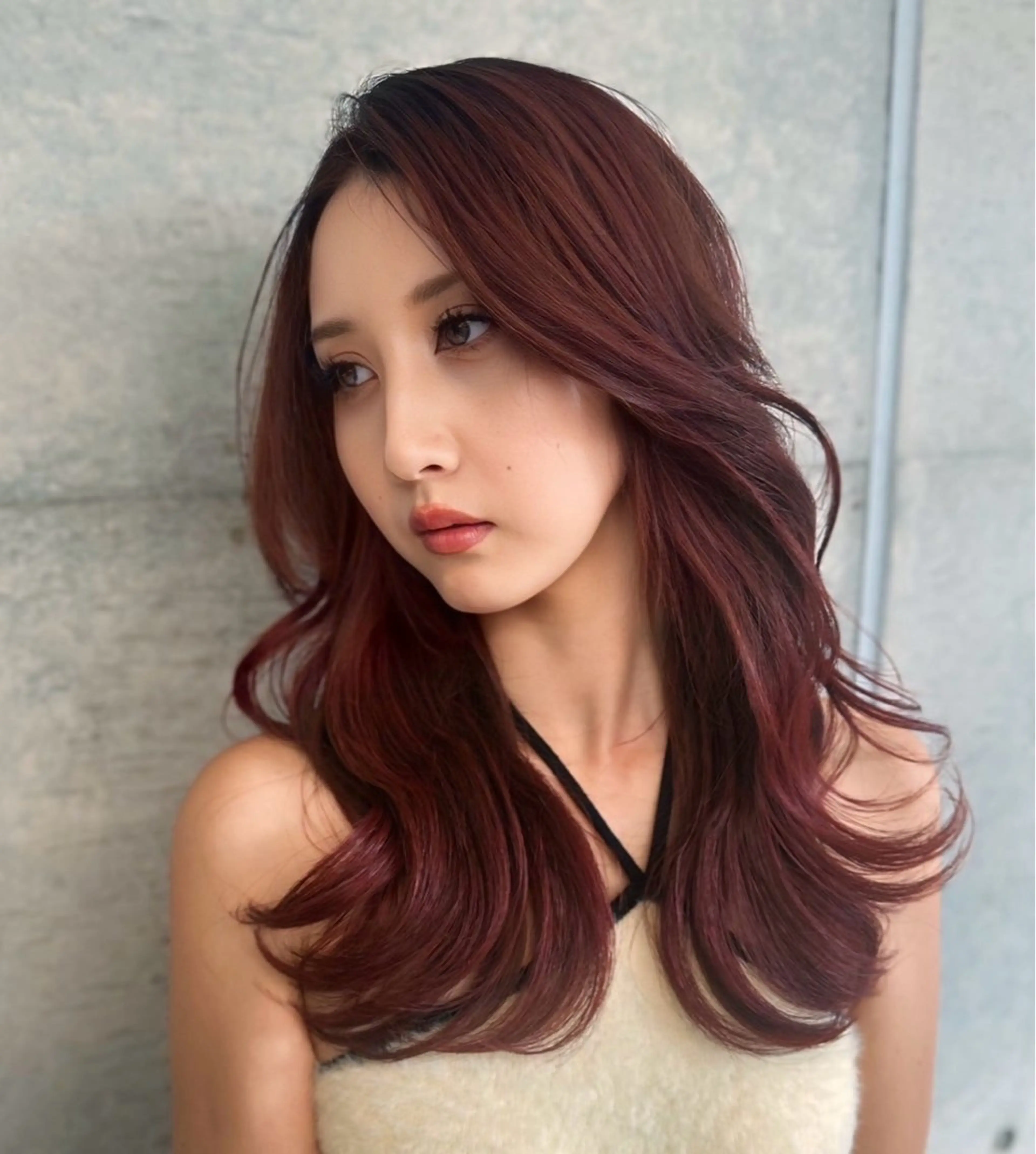 セミロング くびれヘア 韓国風ヘア ヘアカラー トリートメント Lond Role所属・🎀透明感カラー shizuka🎀のヘアスタイル