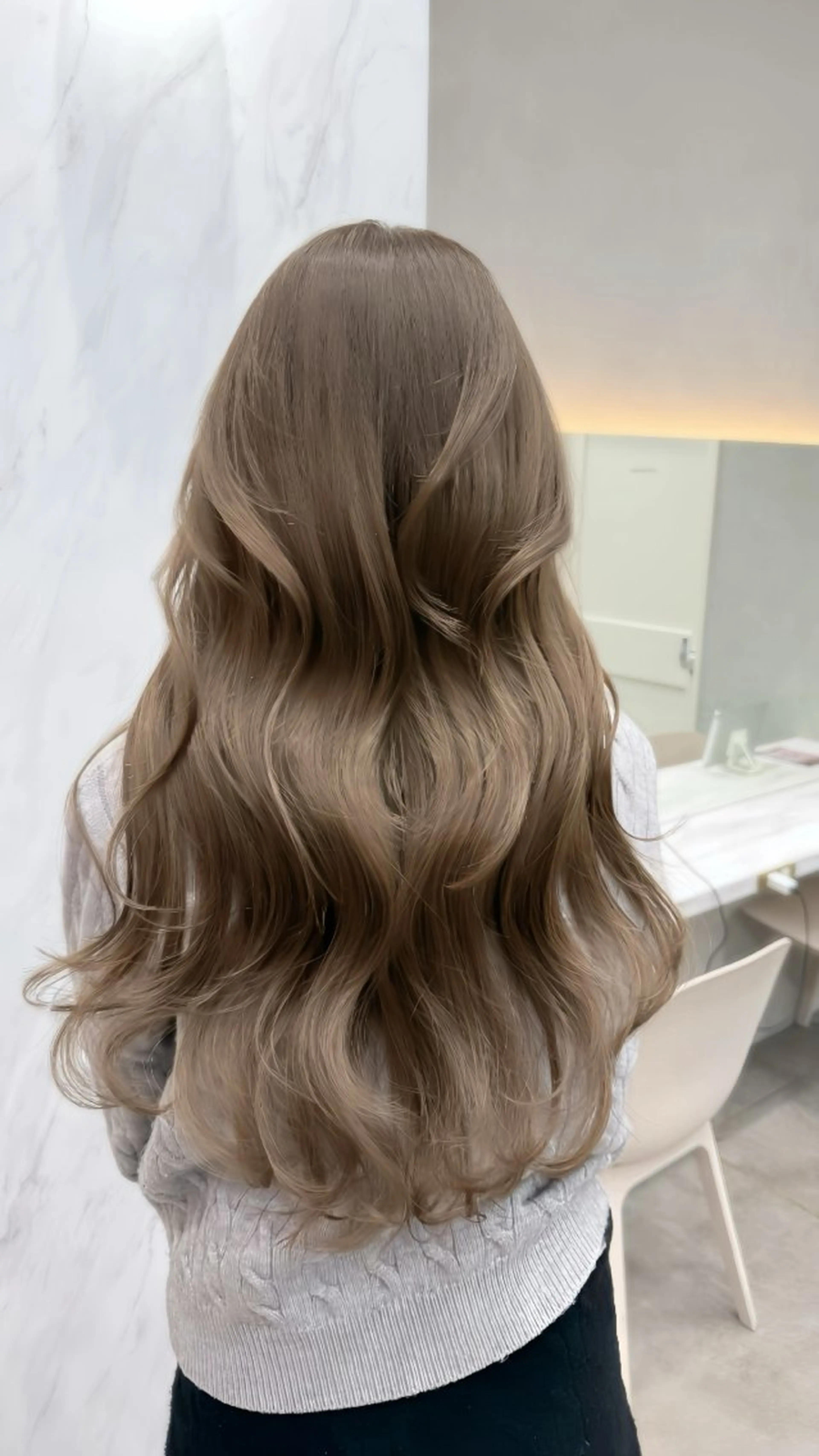 ロング カラー カット ヘアカラー トリートメント ダブルカラー 韓国レイヤーKYONのヘアスタイル