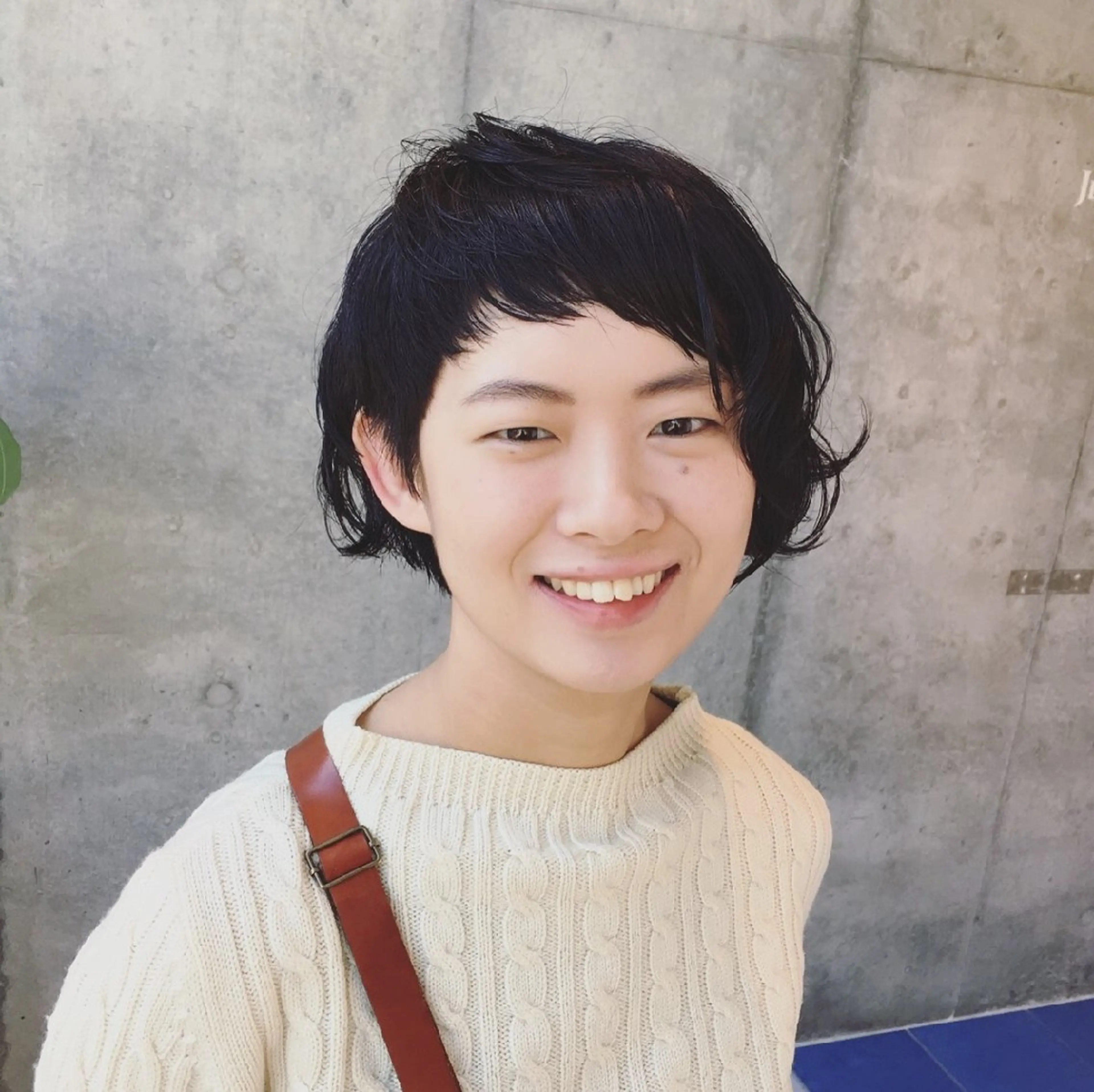 ショート パーマ オン眉 ショートヘア カット kitsuki北参道所属・カガラシュン/ショー ト/ボブ/ウルフのヘアスタイル