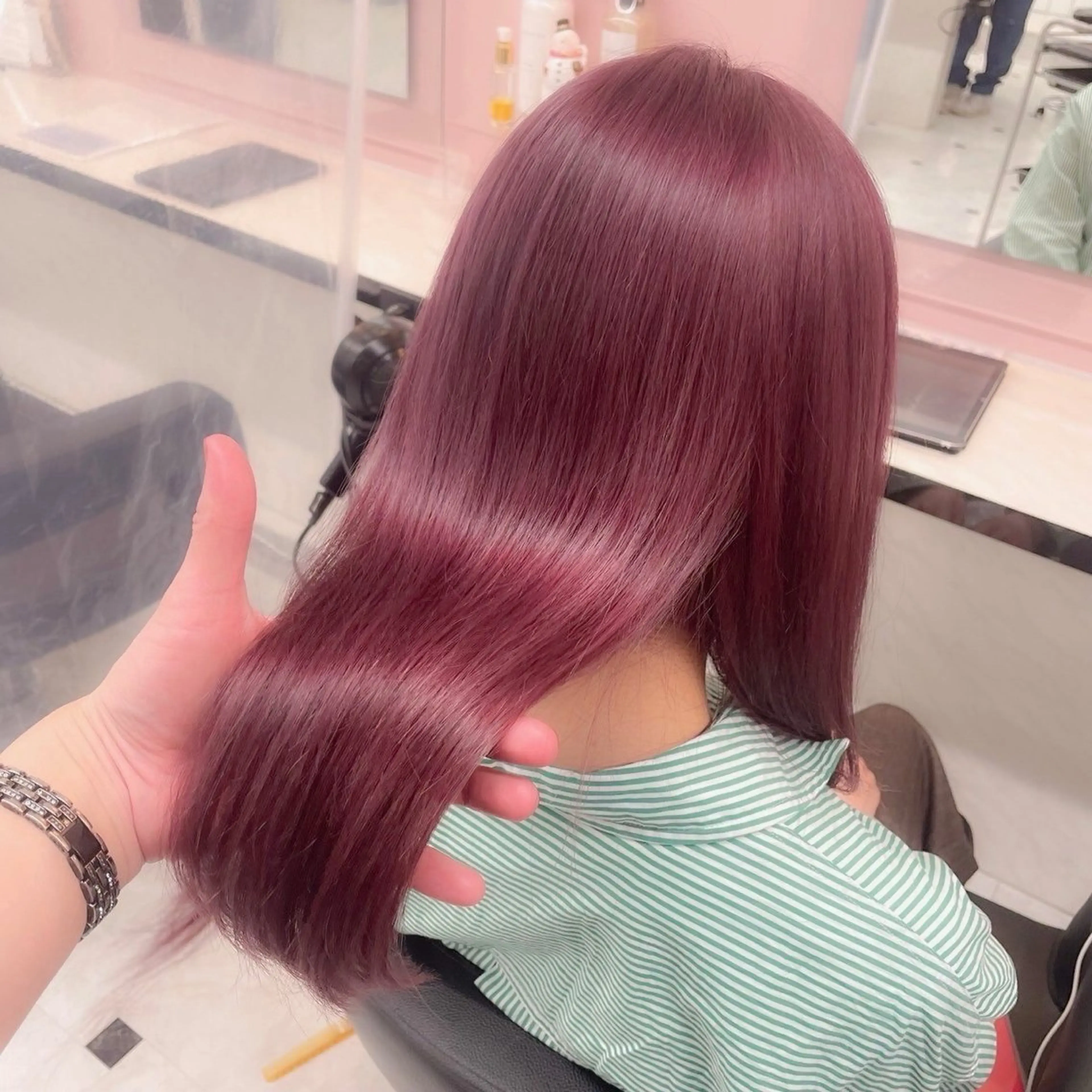 ロング カラー ヘアアレンジ 可愛いベージュヘア 🐿️えびけんのヘアスタイル