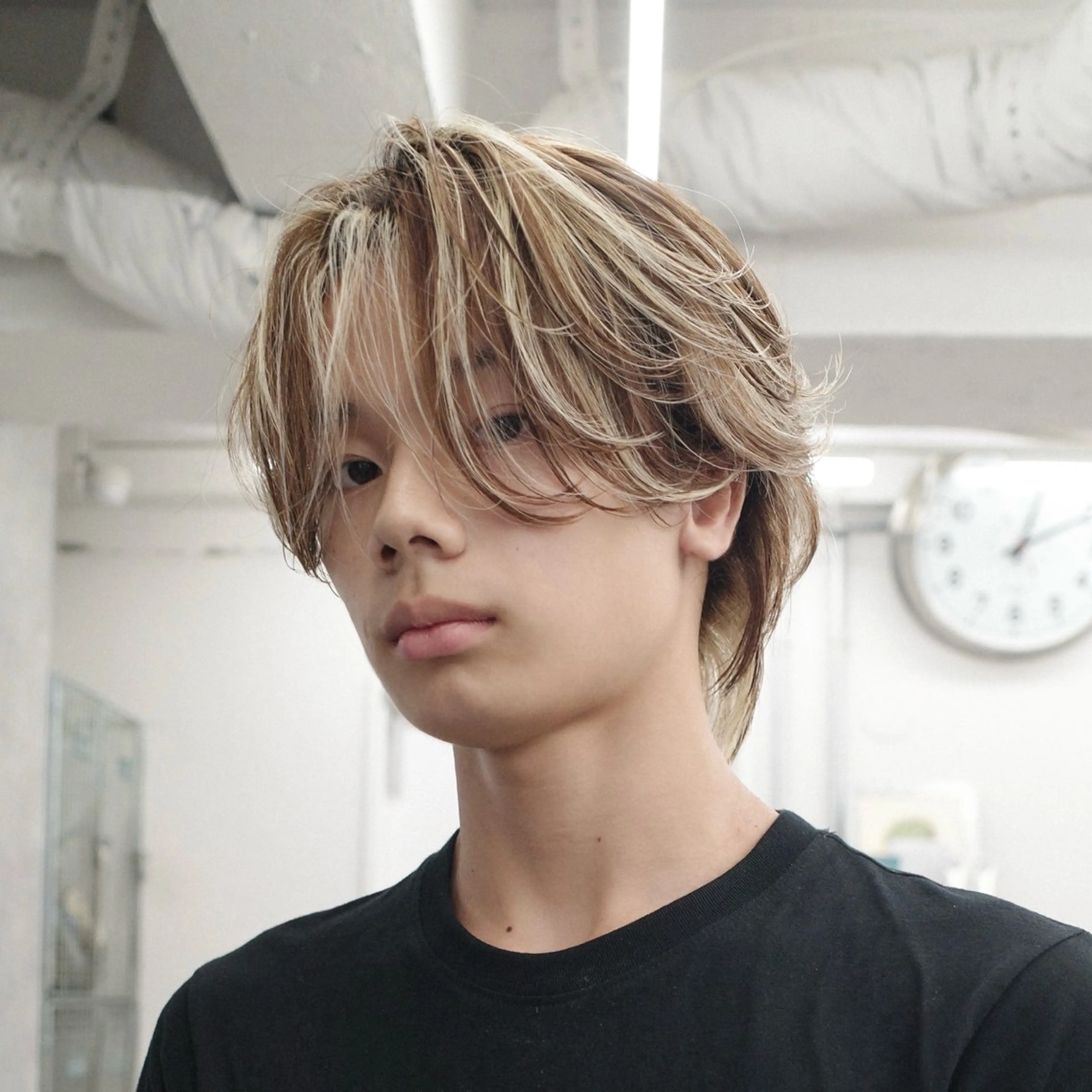 【5名様限定メニュー】メンズ海外風茶金ハイライト🇺🇸 ¥19800→¥4400 メンズカット＋ハイライトの写真