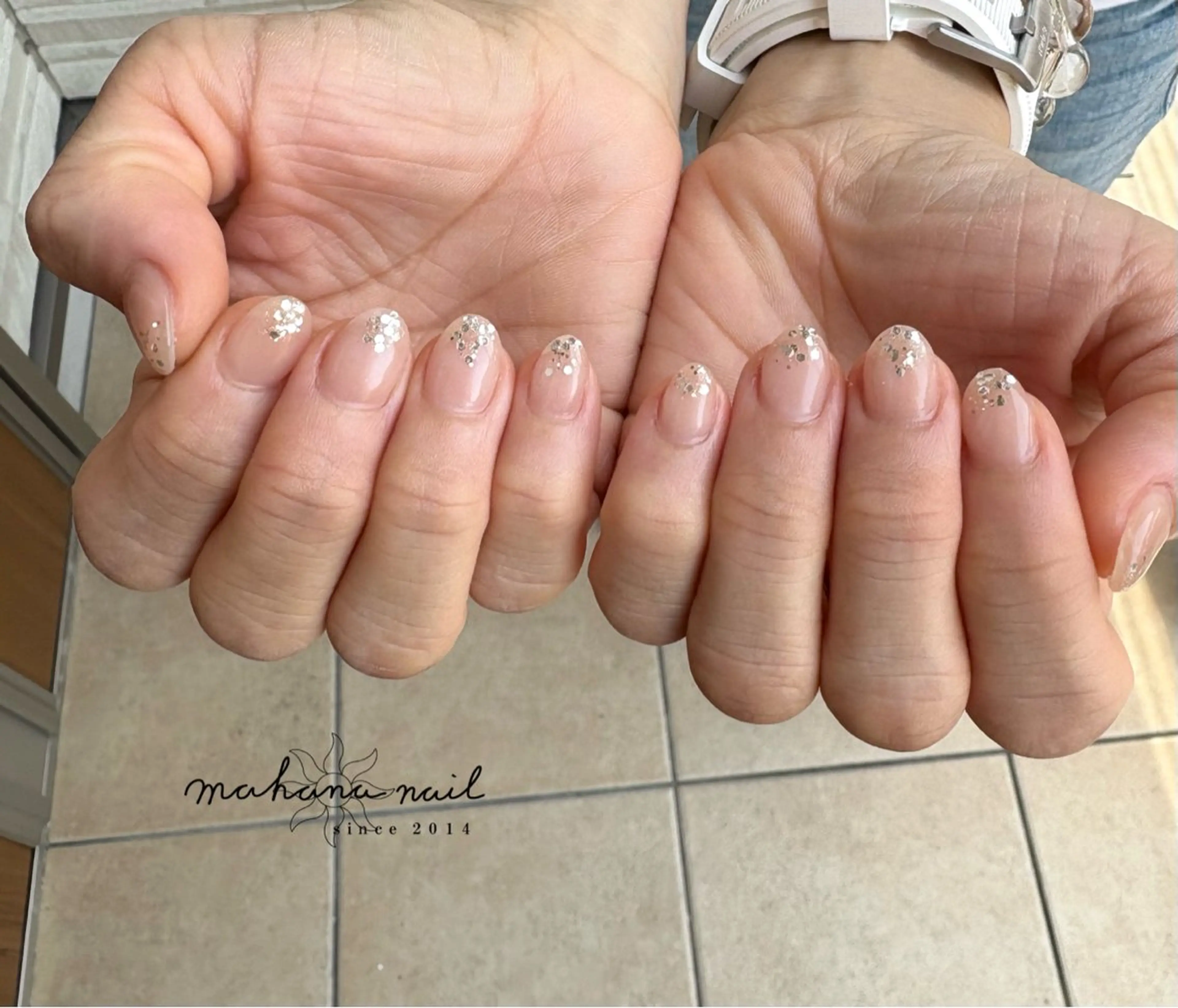ネイル ラメ(グリッター) ハンドネイル mahana nailのネイルデザイン