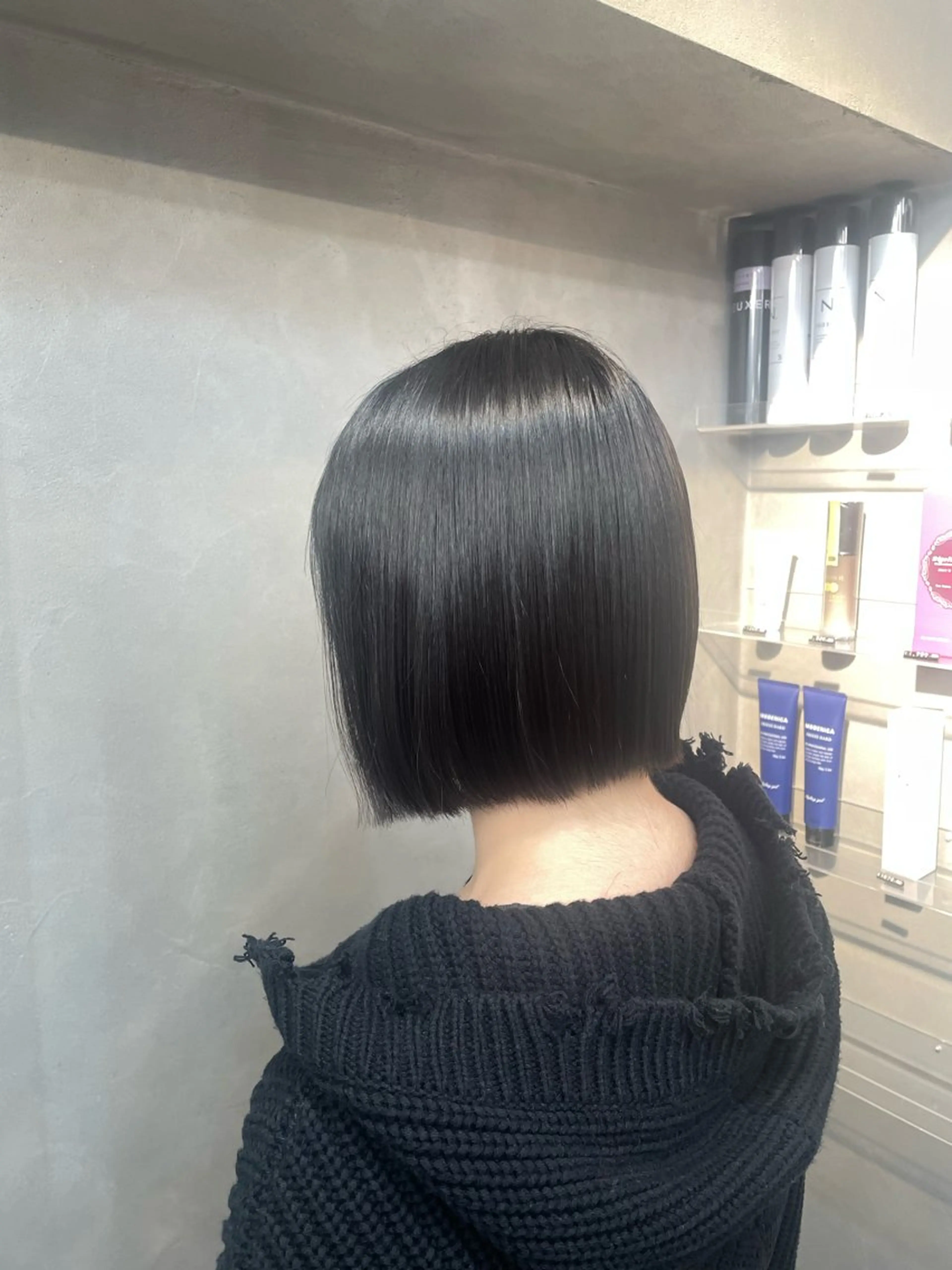 ミディアム ワンレンボブ ボブ TNB TOKYO所属・Insta 指名 No.1KURUMIのヘアスタイル