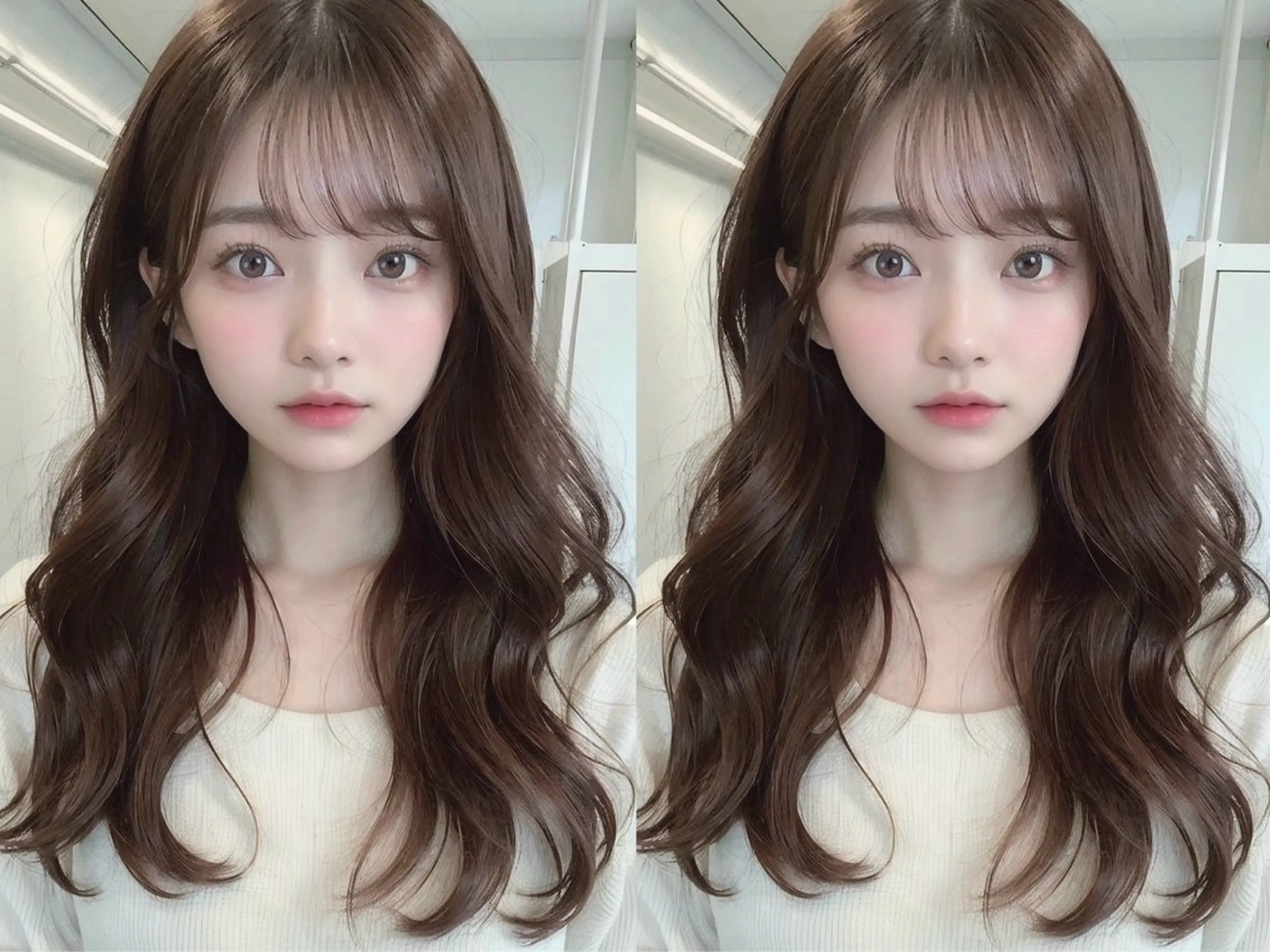 カラー 🩷hana🩷韓国 /ワンホン風ヘア🎀のヘアスタイル