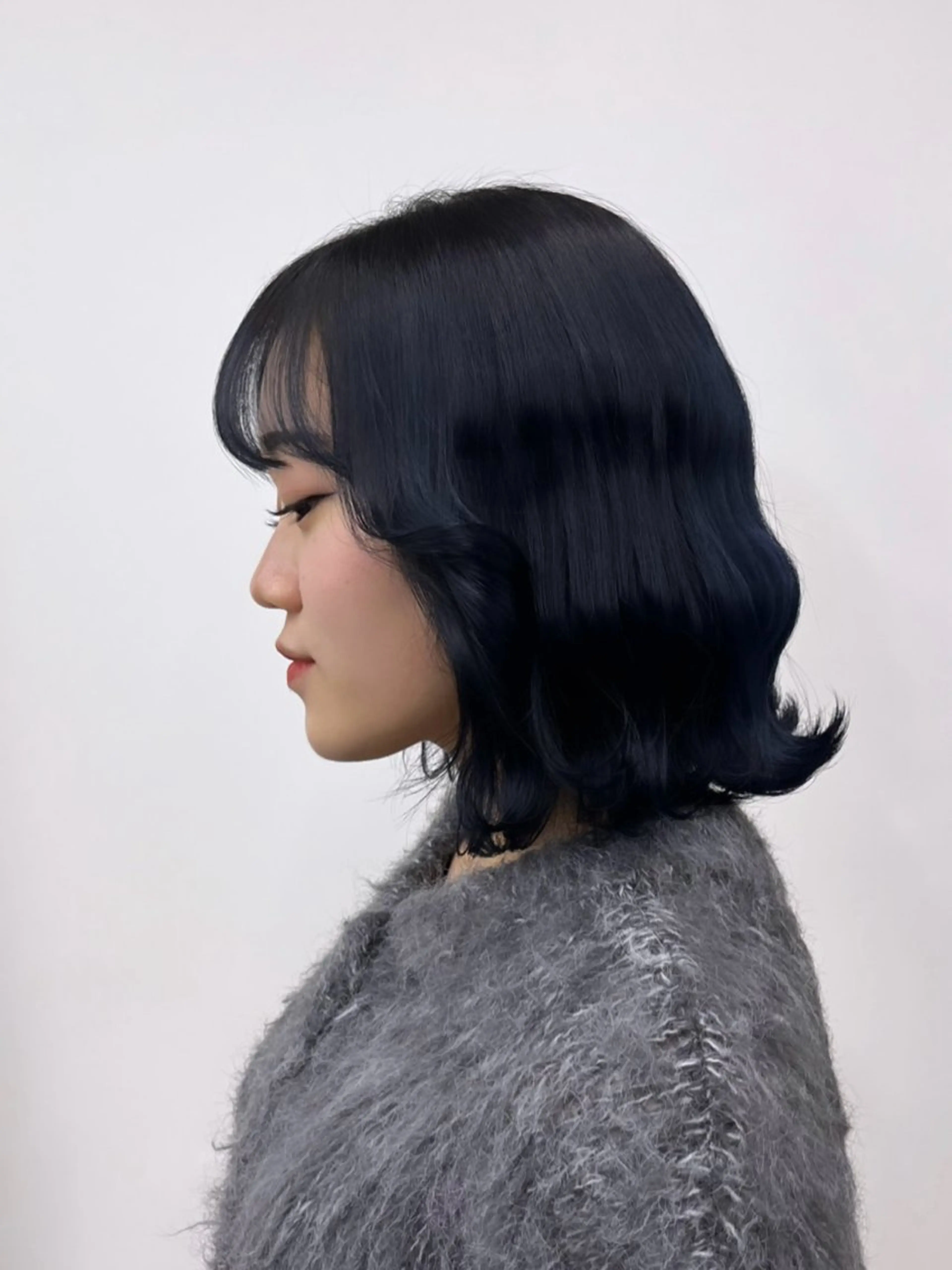ミディアム カラー ヘアアレンジ 成人式 結婚式・ブライダル 黒髪 ブルーカラー ブルーブラック HIROKO / 透明感暖色カラー🎀のヘアスタイル