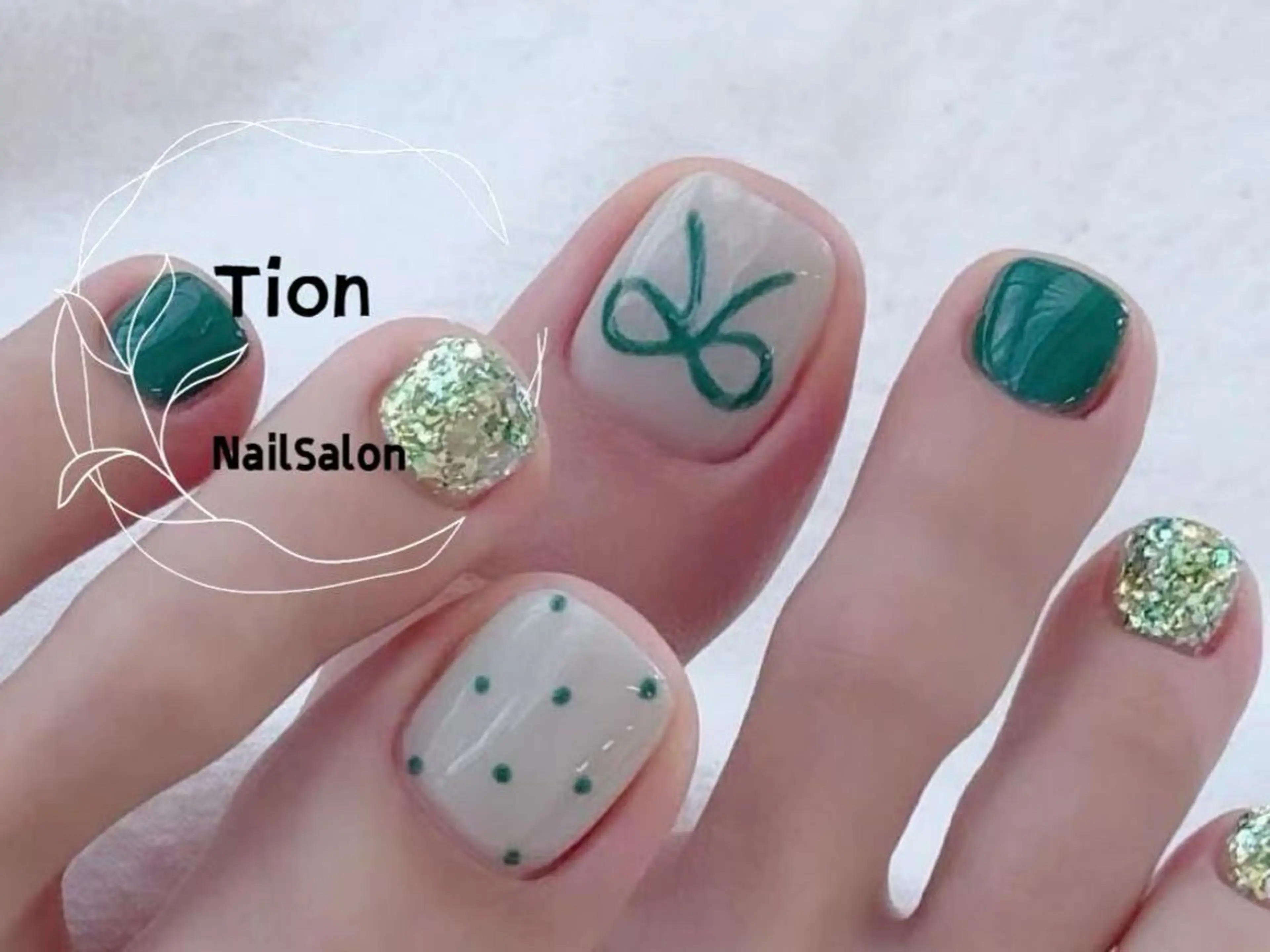 ネイル チークネイル 長さ出し フットネイル フレンチネイル ジェルネイル Nailsalon Tion武蔵小杉店のネイルデザイン