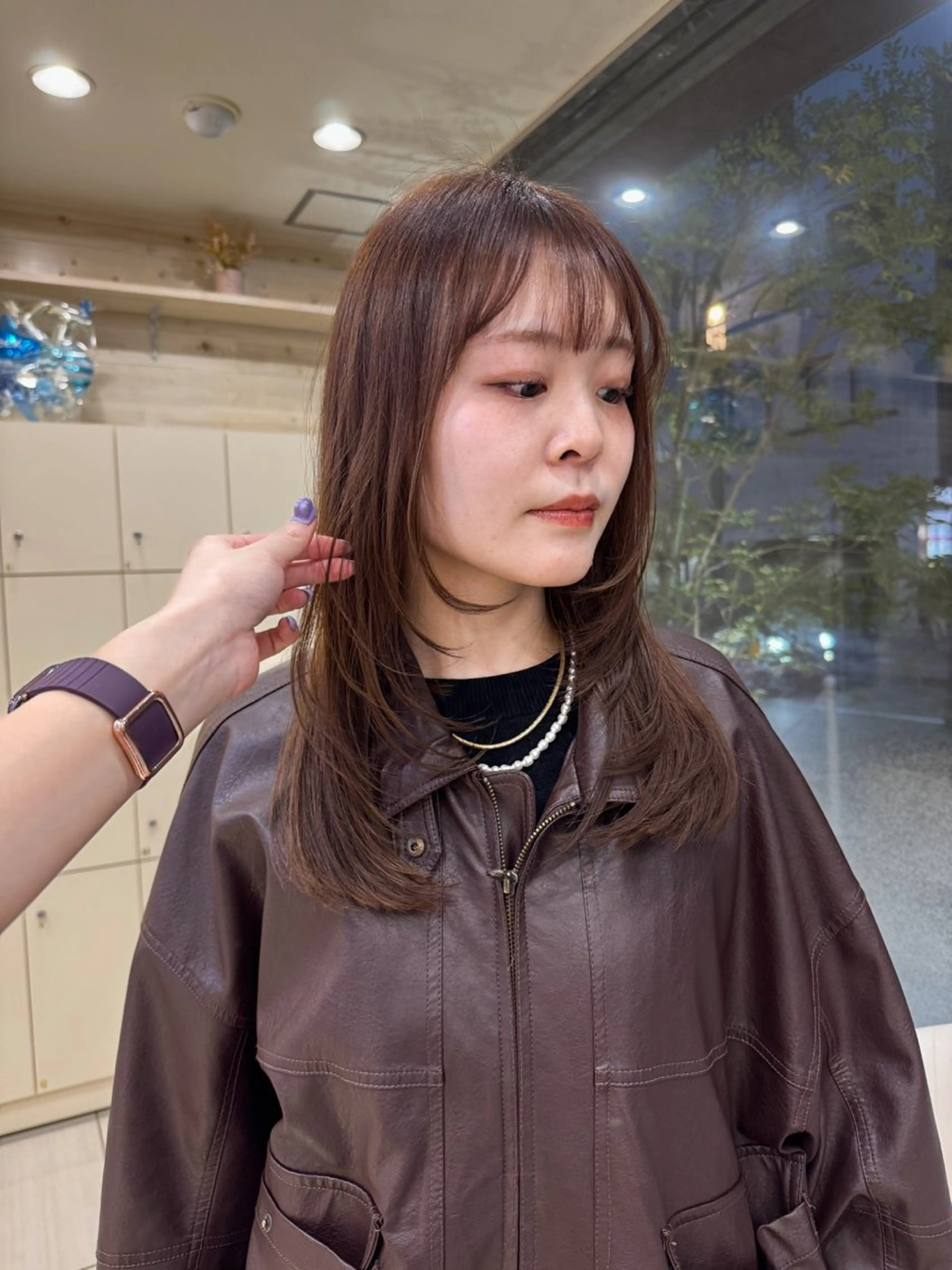 ミディアム カラー ブラウンカラー レイヤーカット カット ヘアカラー Seeknext // Rukaのヘアスタイル