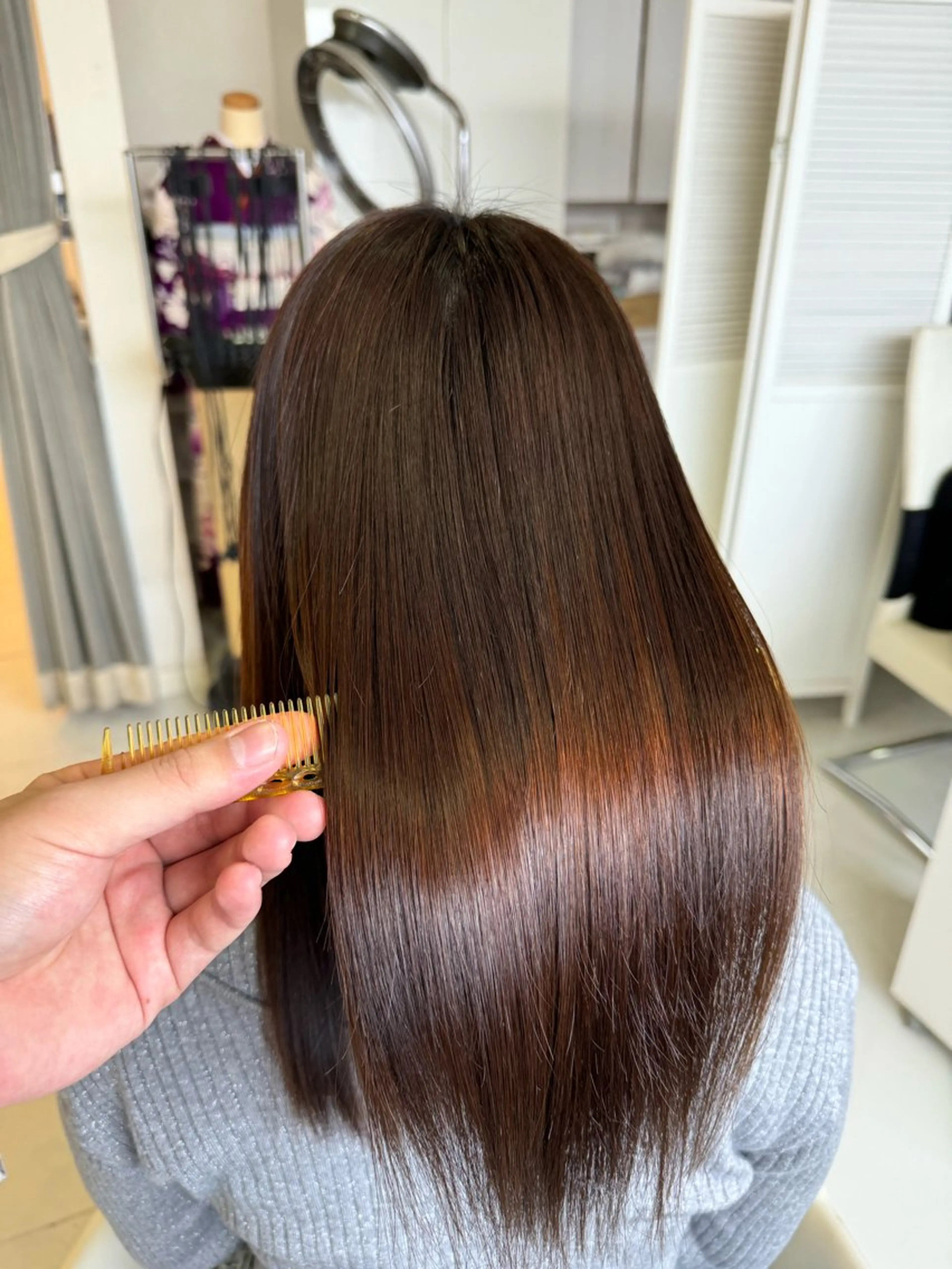 ロング 縮毛矯正 🎈カラーエステ 🎈通事  啓人のヘアスタイル