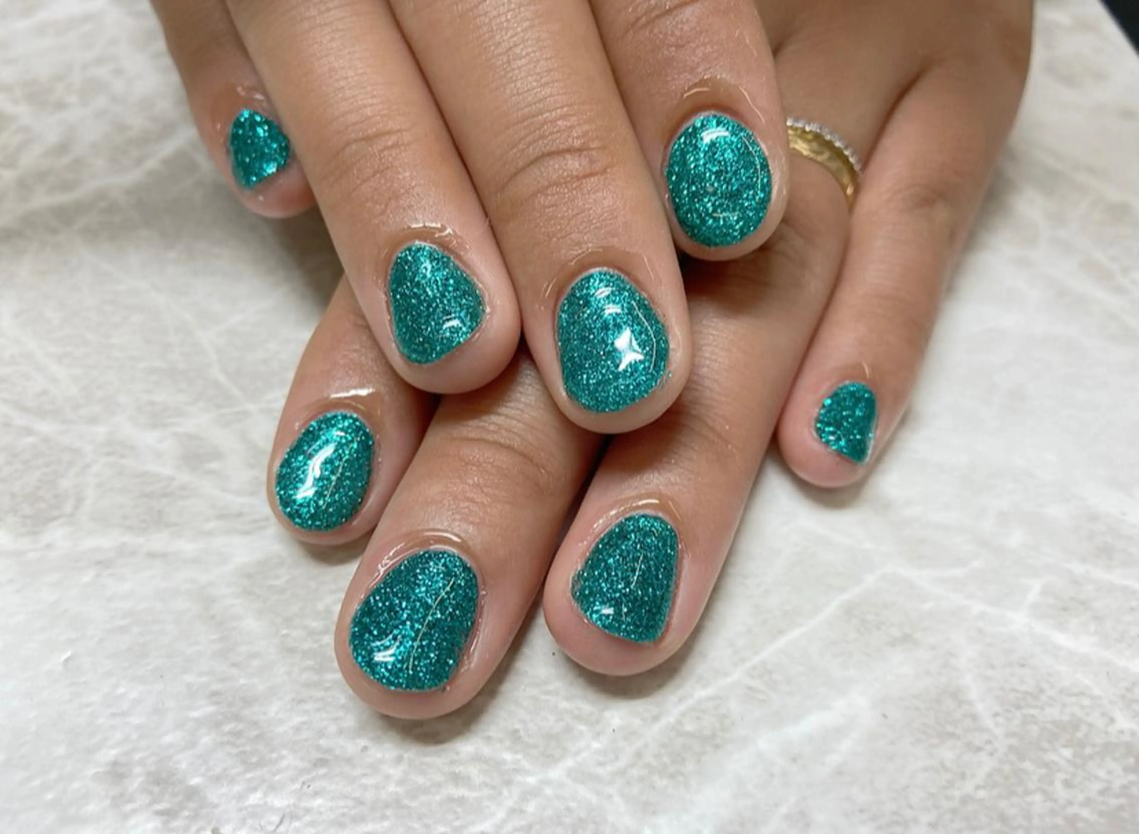 ネイル ラメ(グリッター) 🧸熊谷 かほ🧸のネイルデザイン