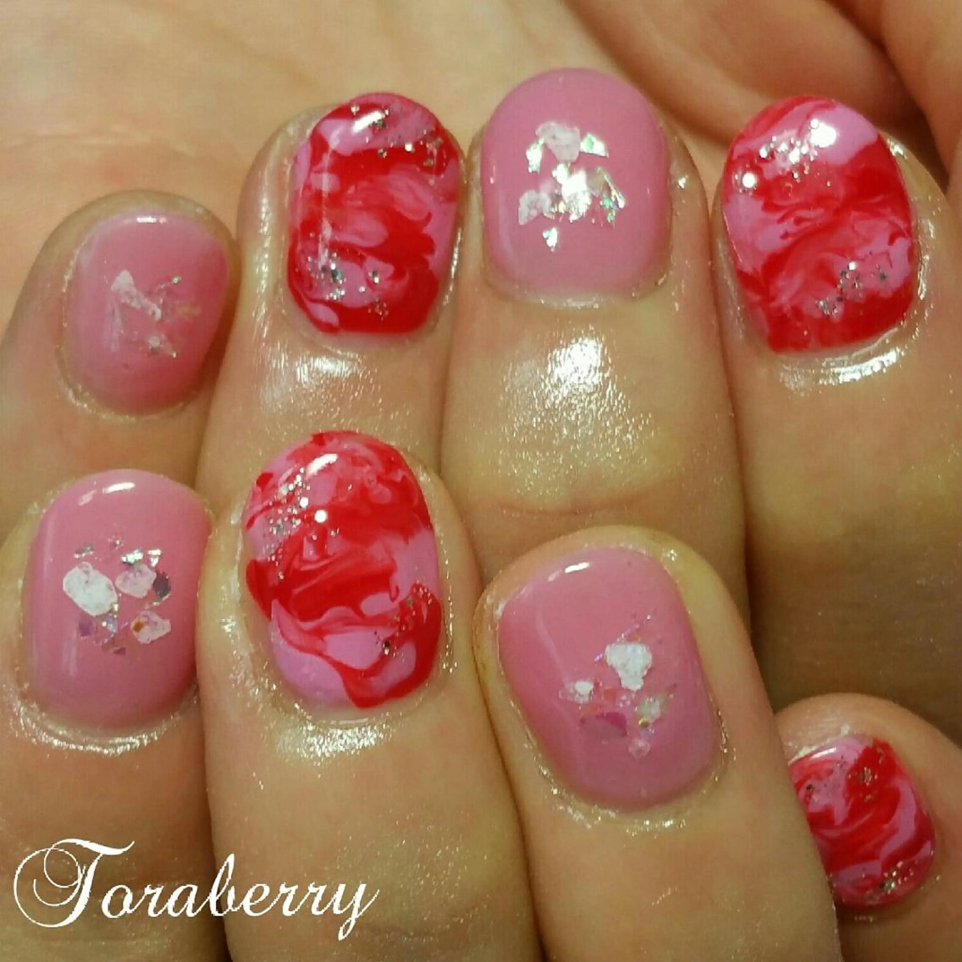 ネイル 大理石ネイル(マーブル) ネイリスト なつみのネイルデザイン