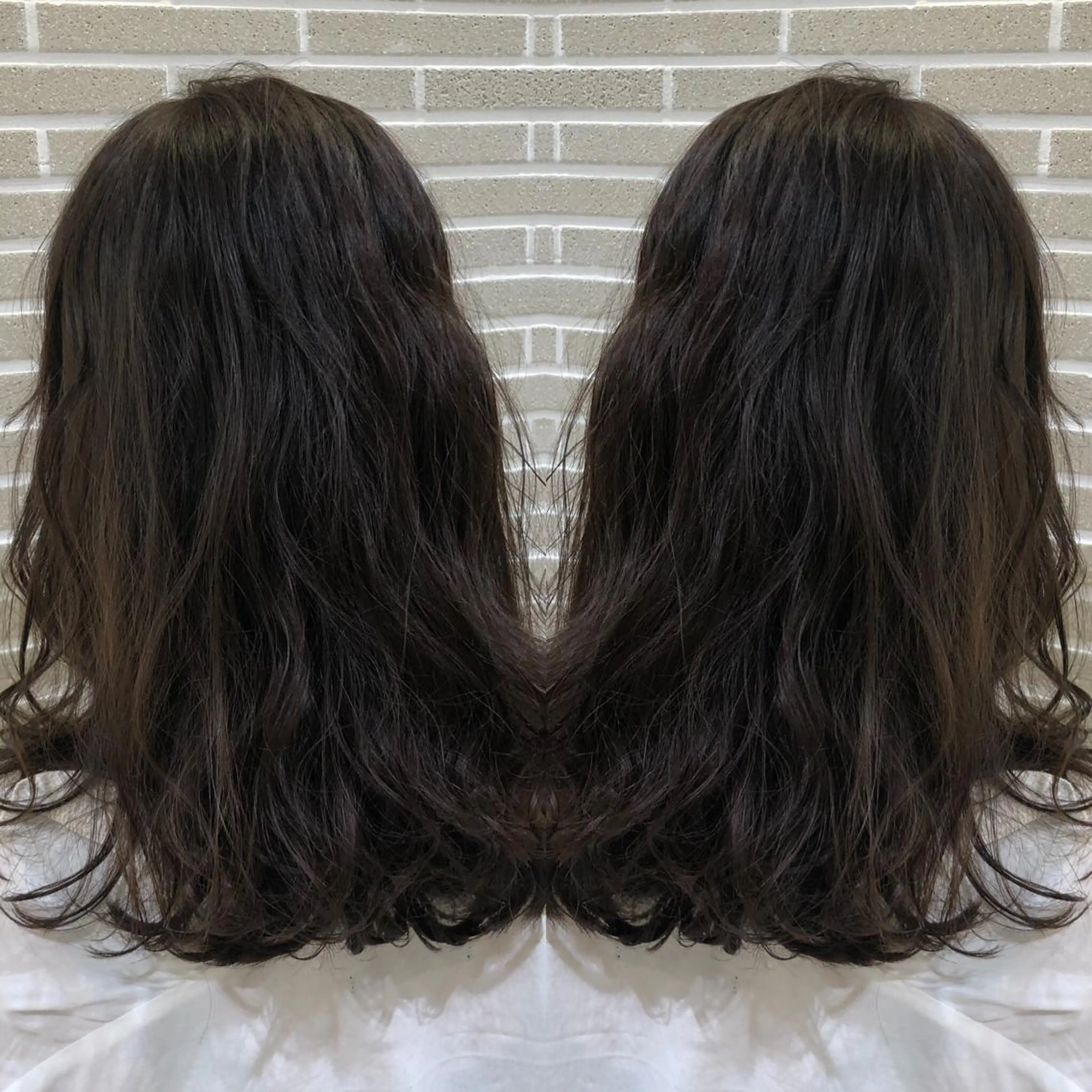 セミロング カラー ヘアアレンジ カット ヘアカラー トリートメント 山北 咲子のヘアスタイル