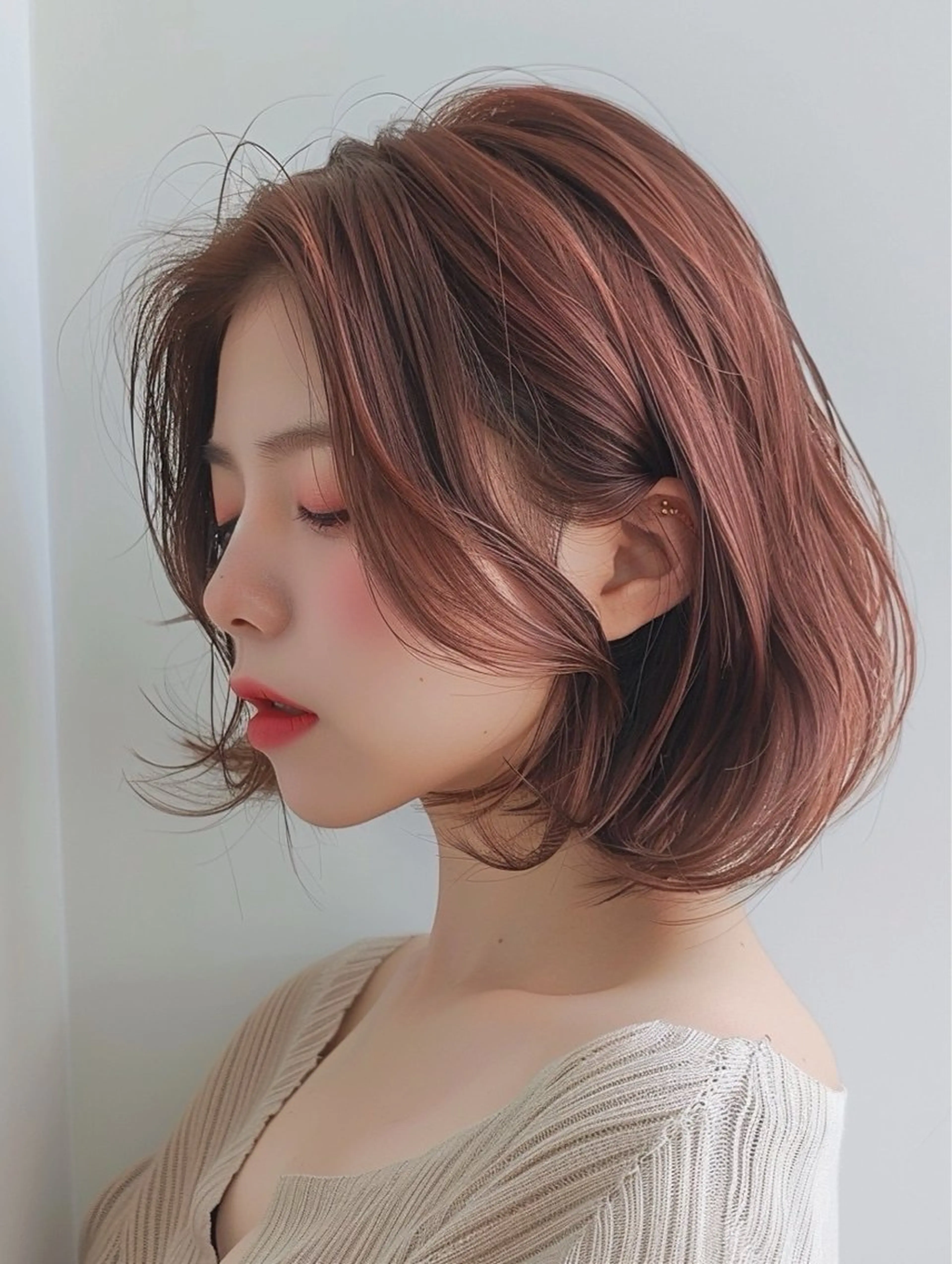 セミロング ヘアカラー motoトップカラー リスト/ブリーチカラのヘアスタイル