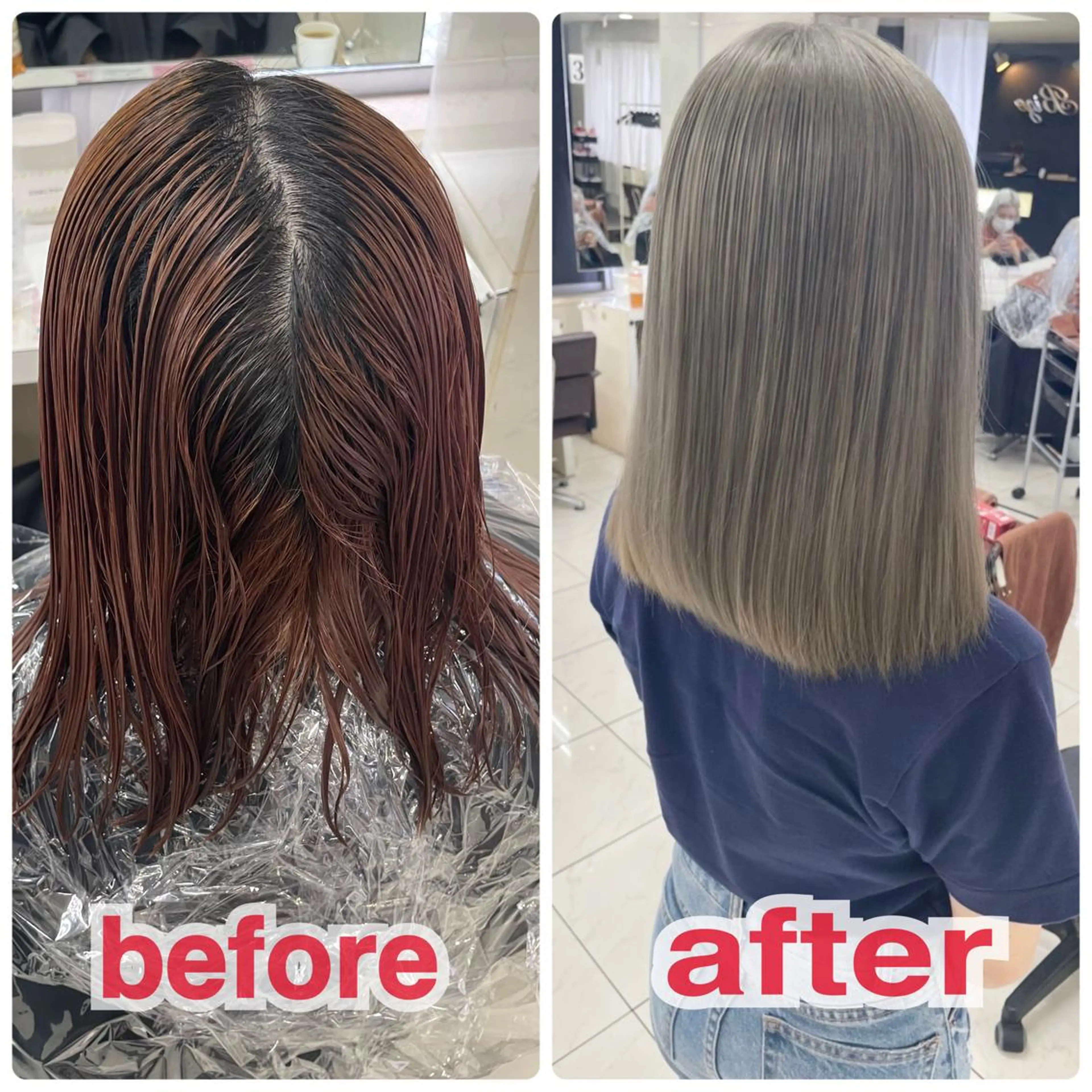 ミディアム カラー シールエクステ ブリーチ ケアブリーチ ダブルカラー ハイトーンカラー ヘアカラー トリートメント ブリーチエクステ 🎩カズキ🎩のヘアスタイル