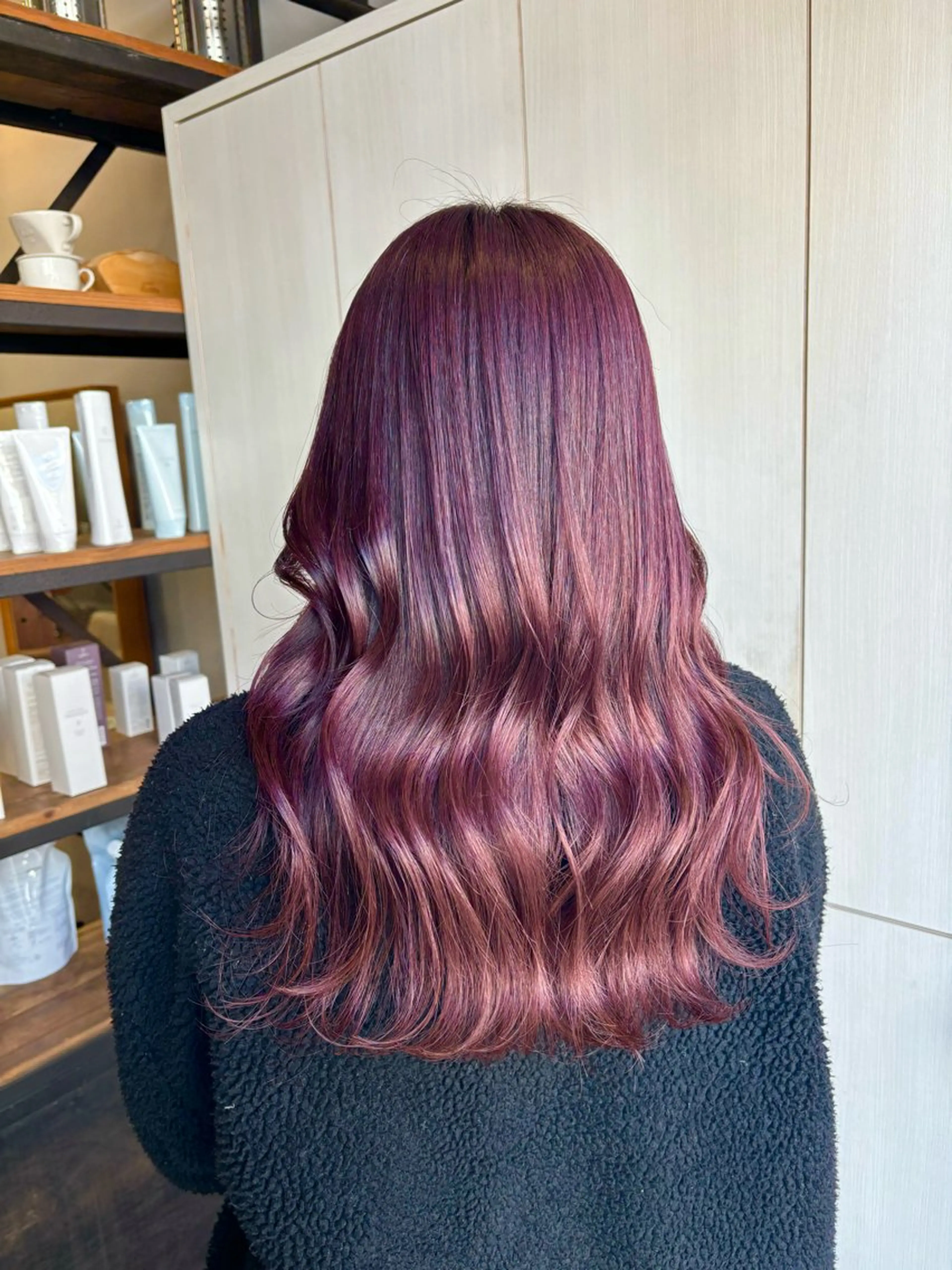 ロング カラー カット ヘアカラー たなか もえなのヘアスタイル