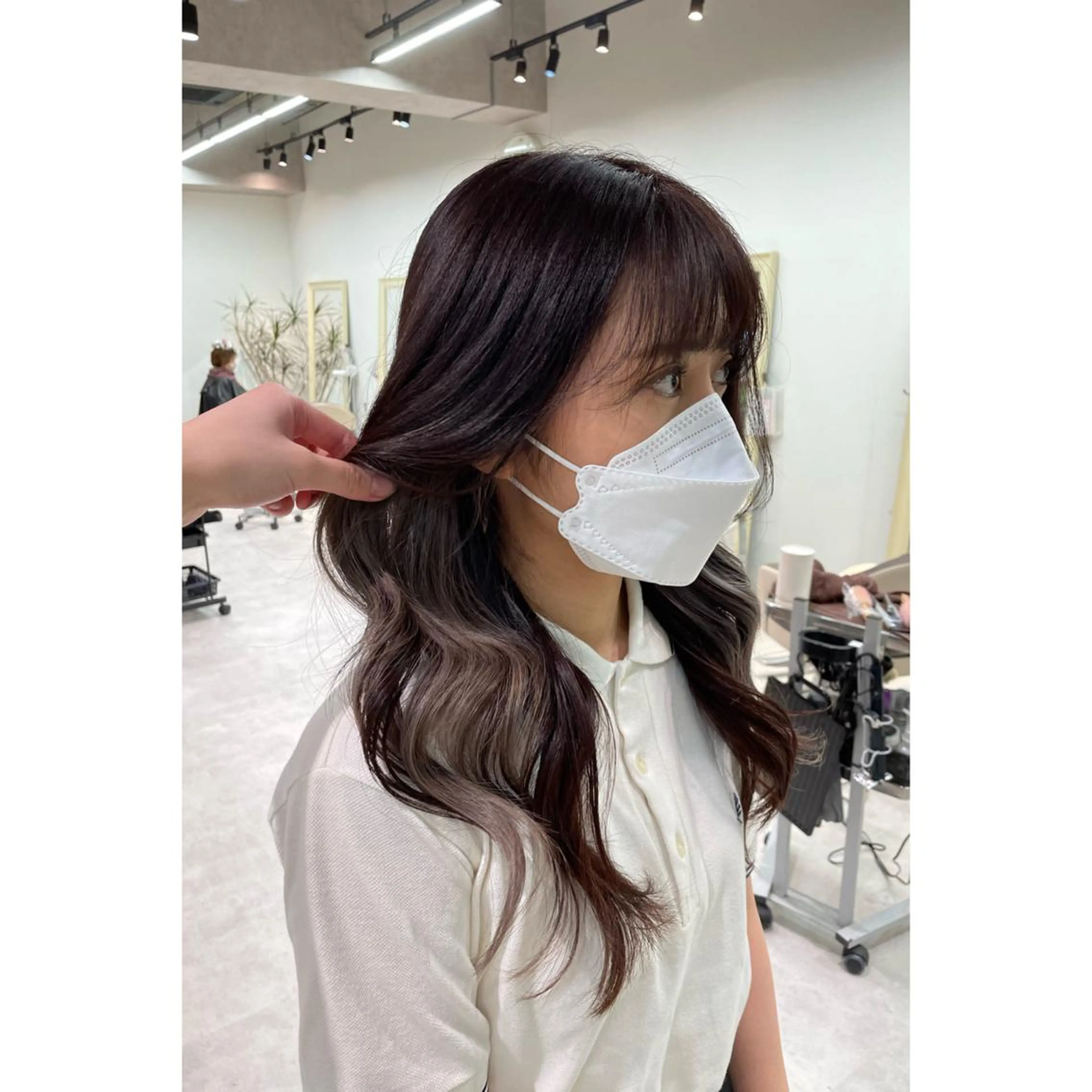 カラー ベージュカラー イヤリングカラー ホワイトベージュ ヘアカラー ピンクカラー🎀/ ミルクティー🍼花音のヘアスタイル