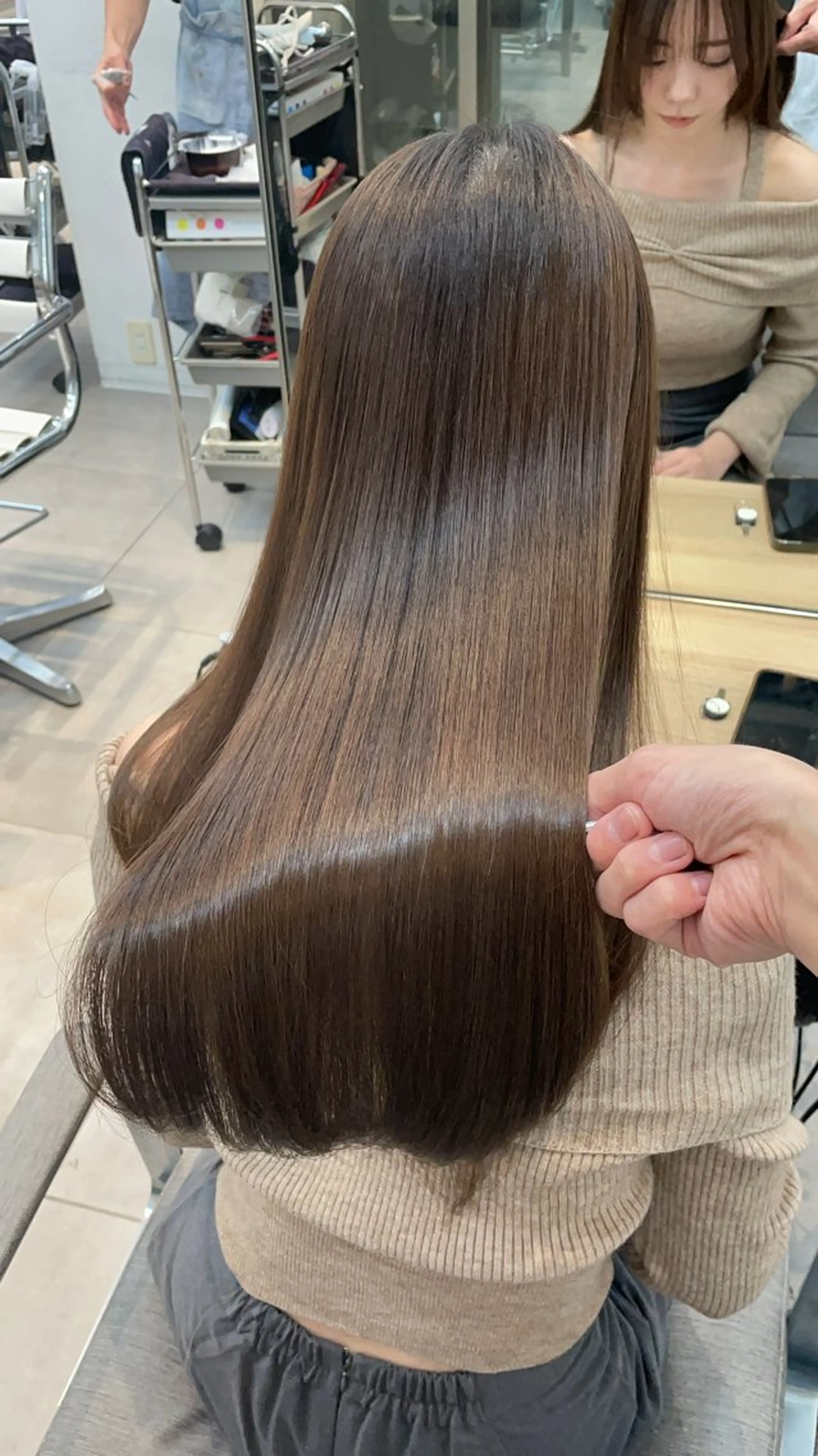 ロング カット 縮毛矯正 トリートメント ヘッドスパ ✨髪質改善✨美髪 矯正🫧小泉のヘアスタイル