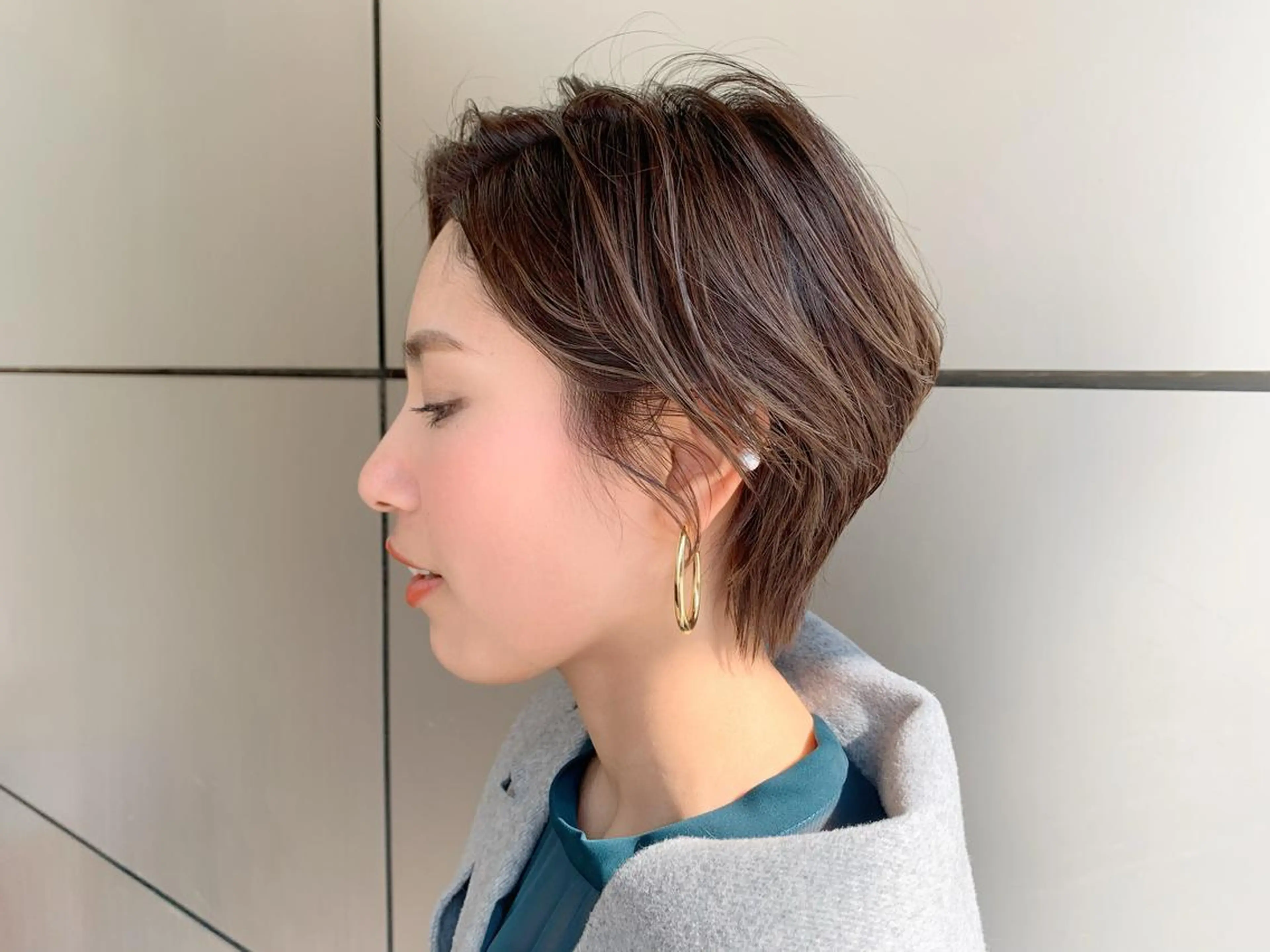 ショート カラー ハイライトカラー ハイライト ショートヘア EMANON天神所属・Hitomi Ezakiのヘアスタイル