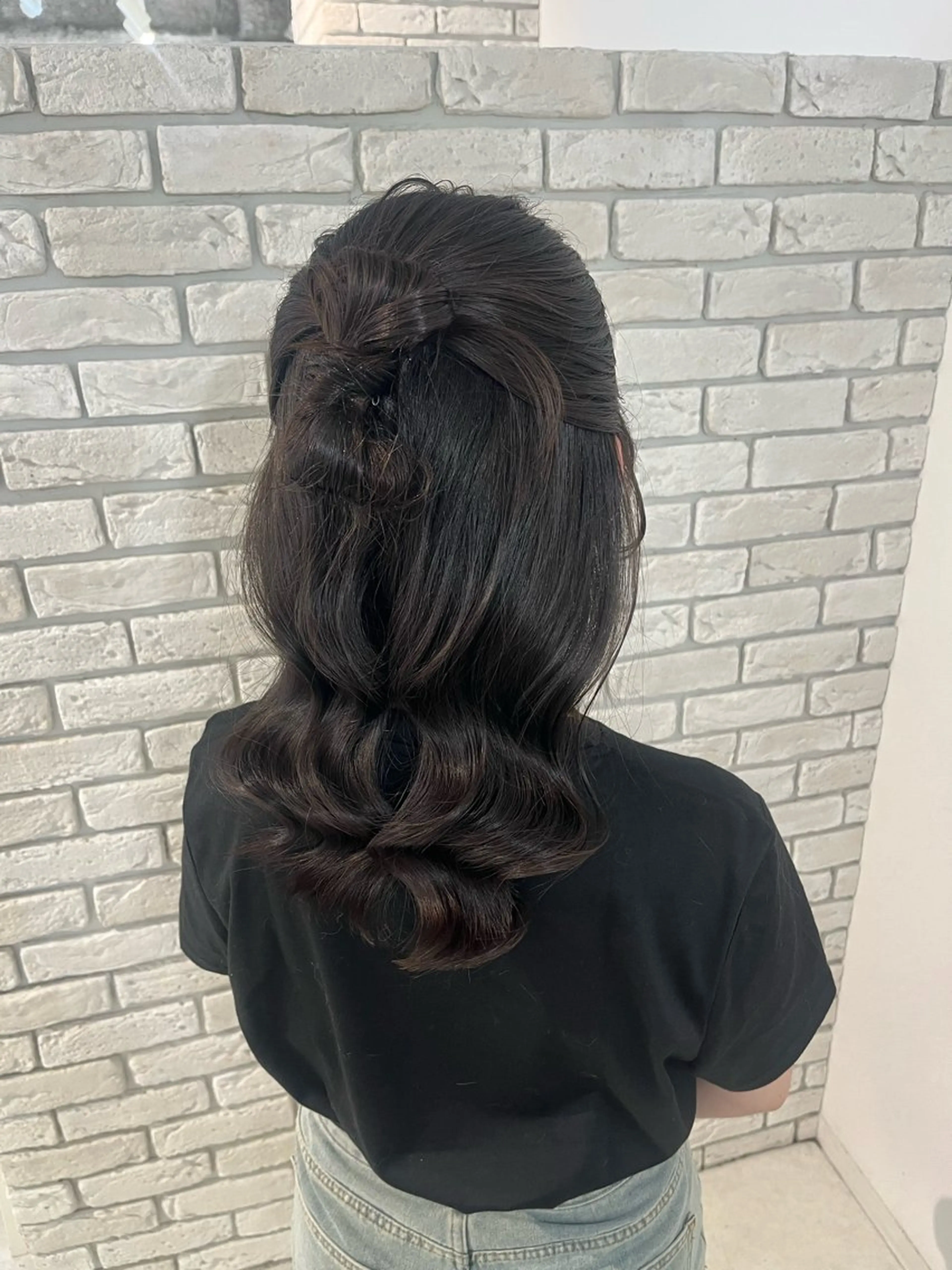 ロング ヘアアレンジ ハーフアップ Dityca...tia所属・りん/ヘアセット 無料モデル様募集中のヘアスタイル