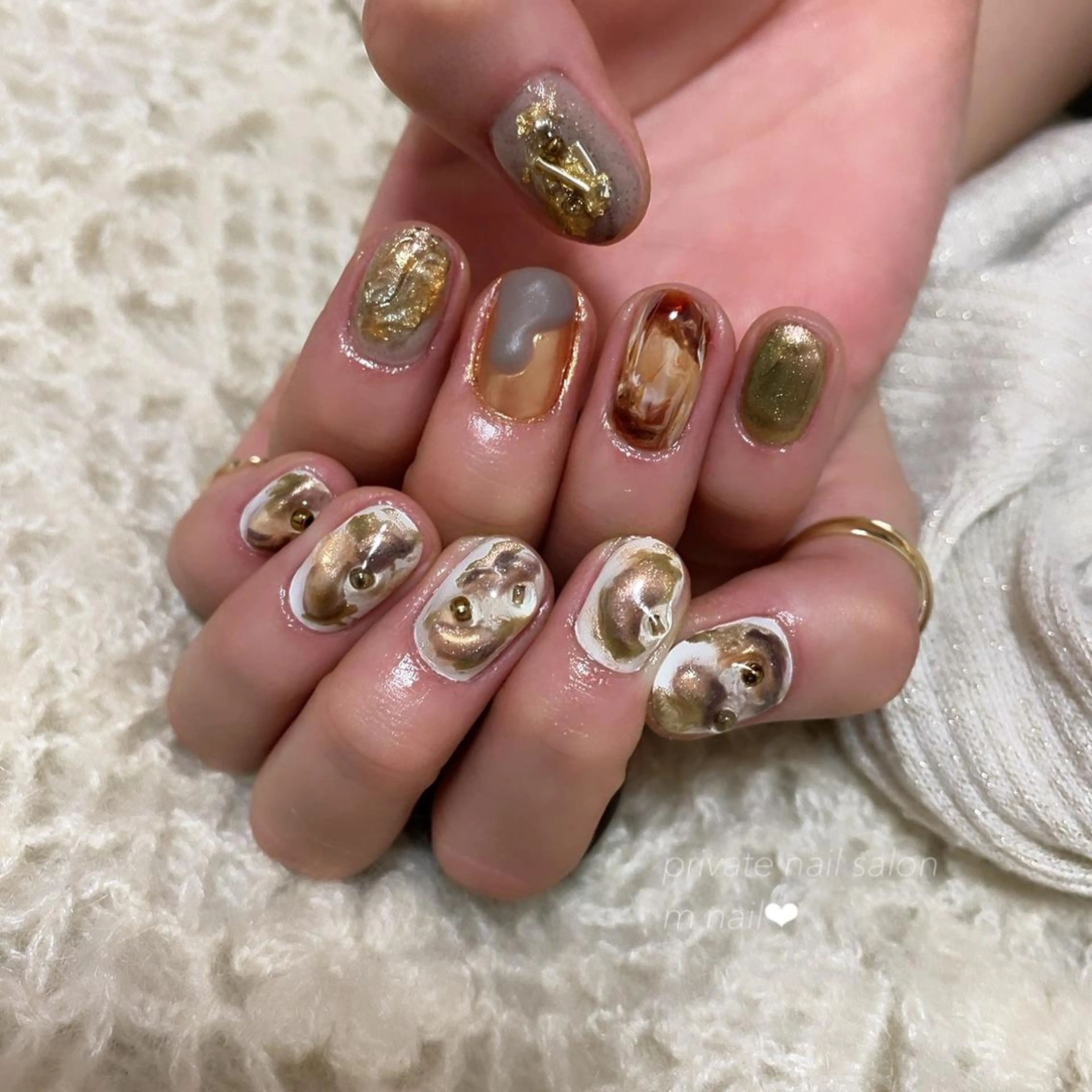 ネイル ニュアンスネイル ハンドネイル 小河原 舞のネイルデザイン