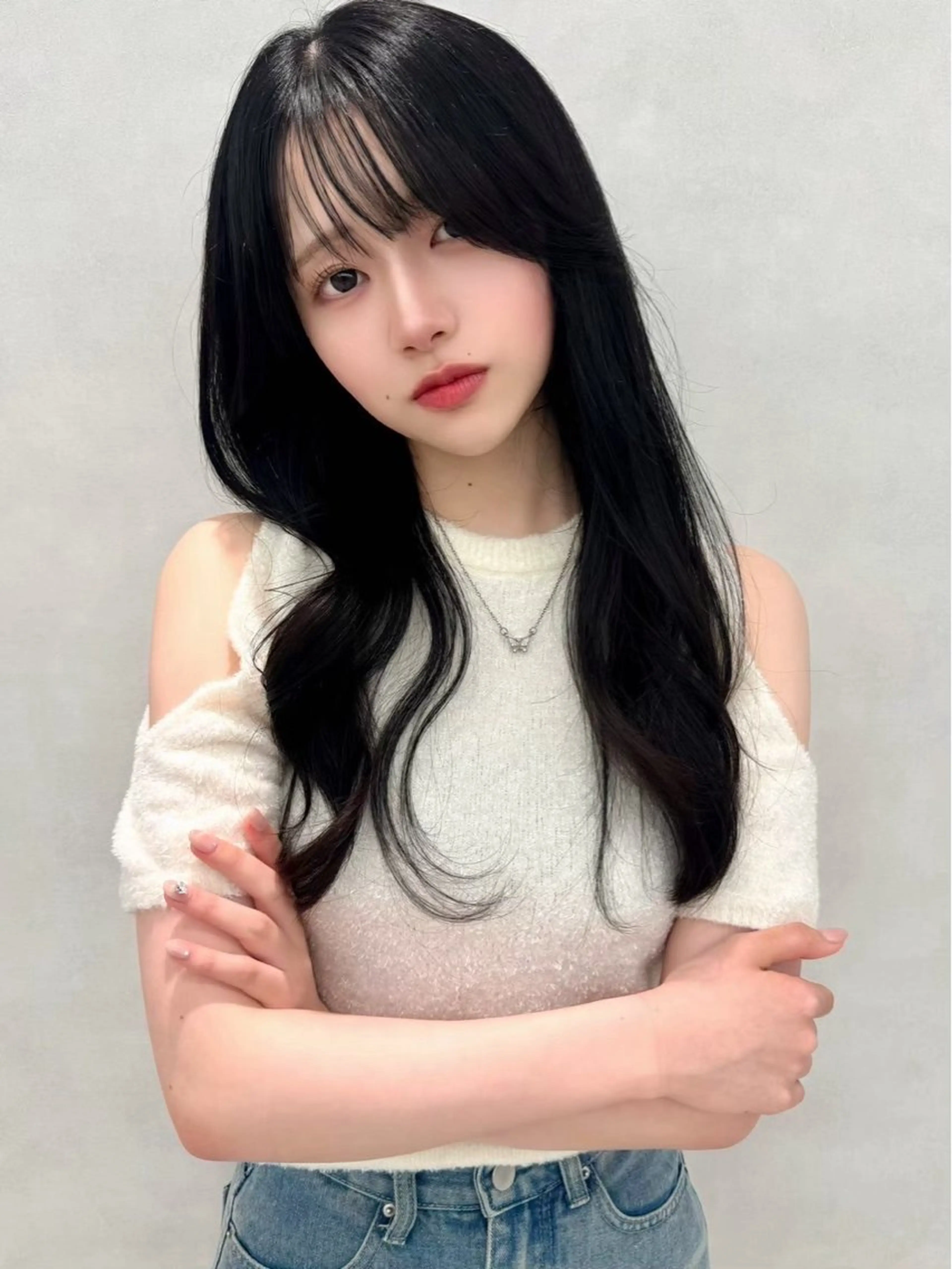 ロング 縮毛矯正 🇰🇷韓国ヘア🤍 副店長/栗田のヘアスタイル