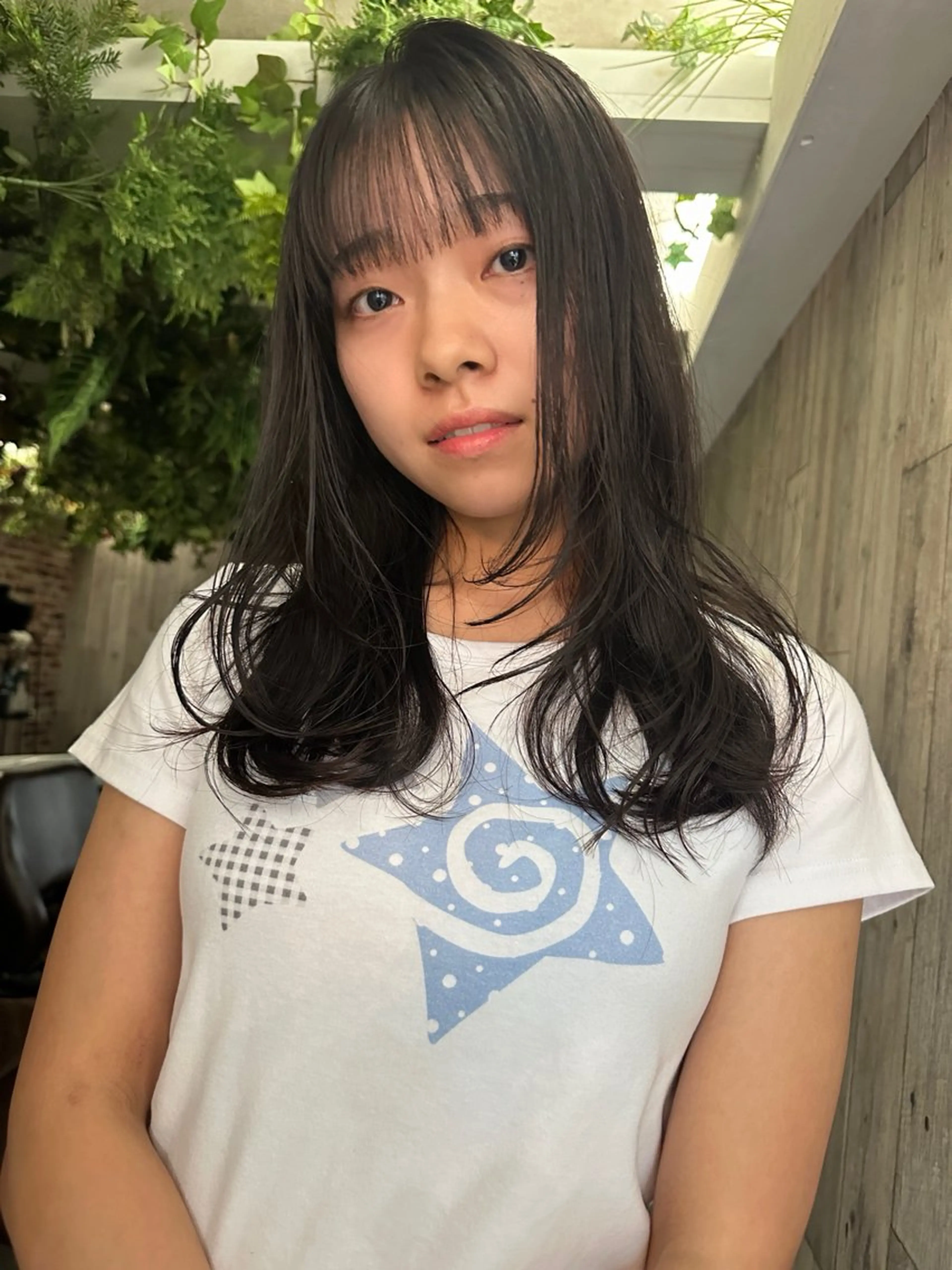 セミロング カット ヘアカラー 艶カラー/フェイス レイヤー/たむのヘアスタイル