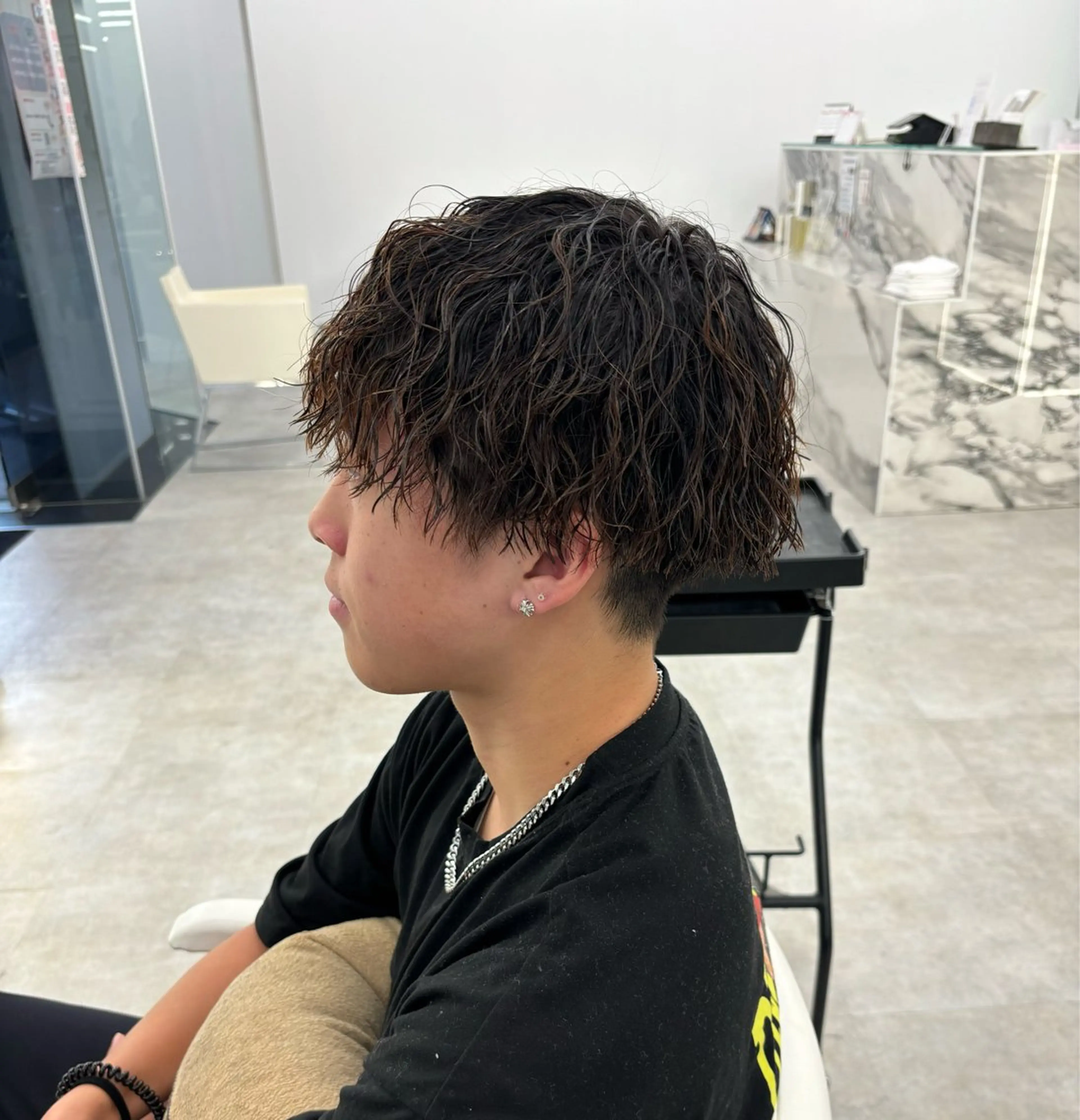 ショート カラー パーマ メンズ カット パーマ トリートメント 森龍馬 メンズ専門美容師のヘアスタイル