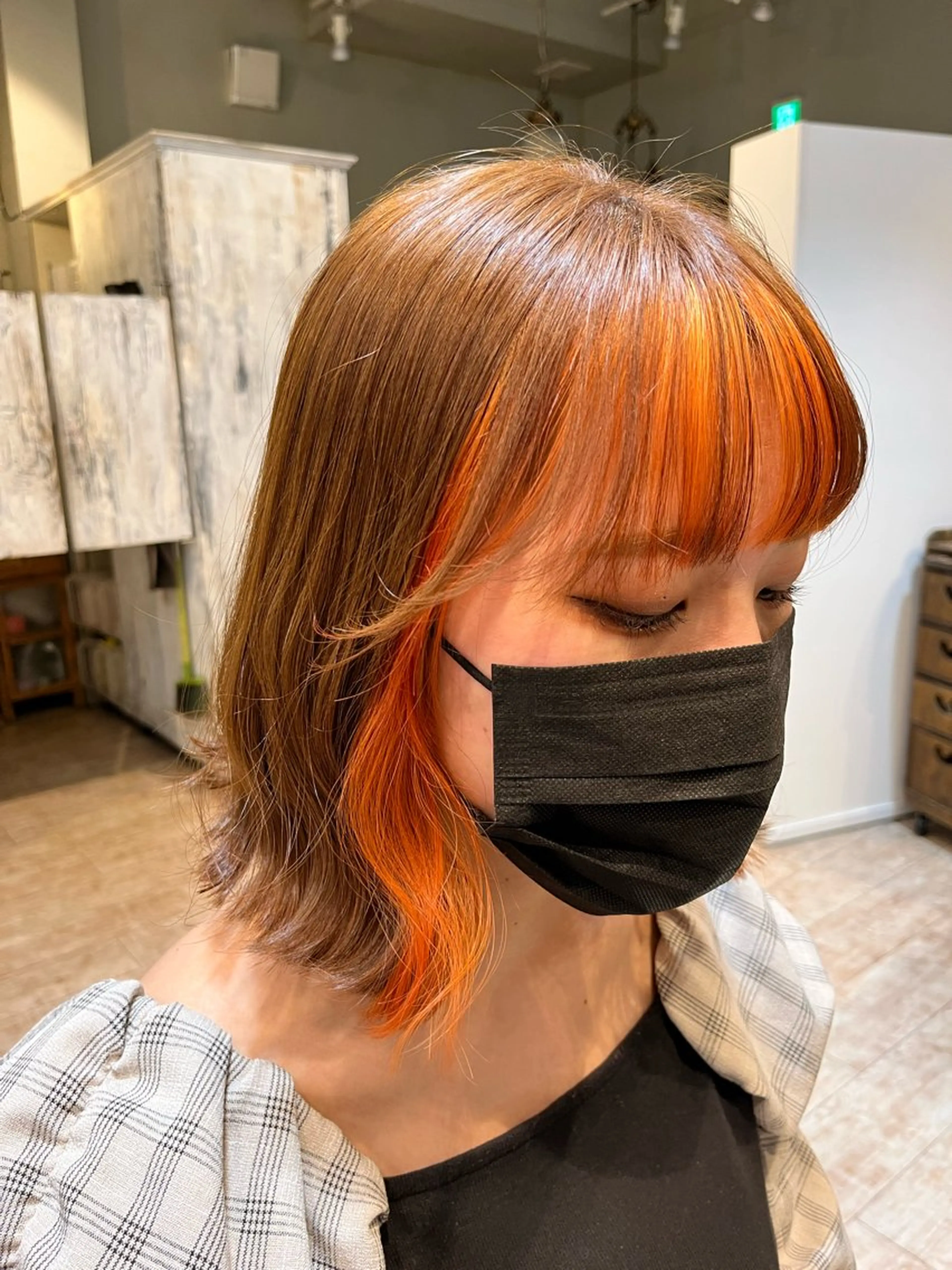 ミディアム ミストバング ボブ DieHare所属・林 紅葉のヘアスタイル