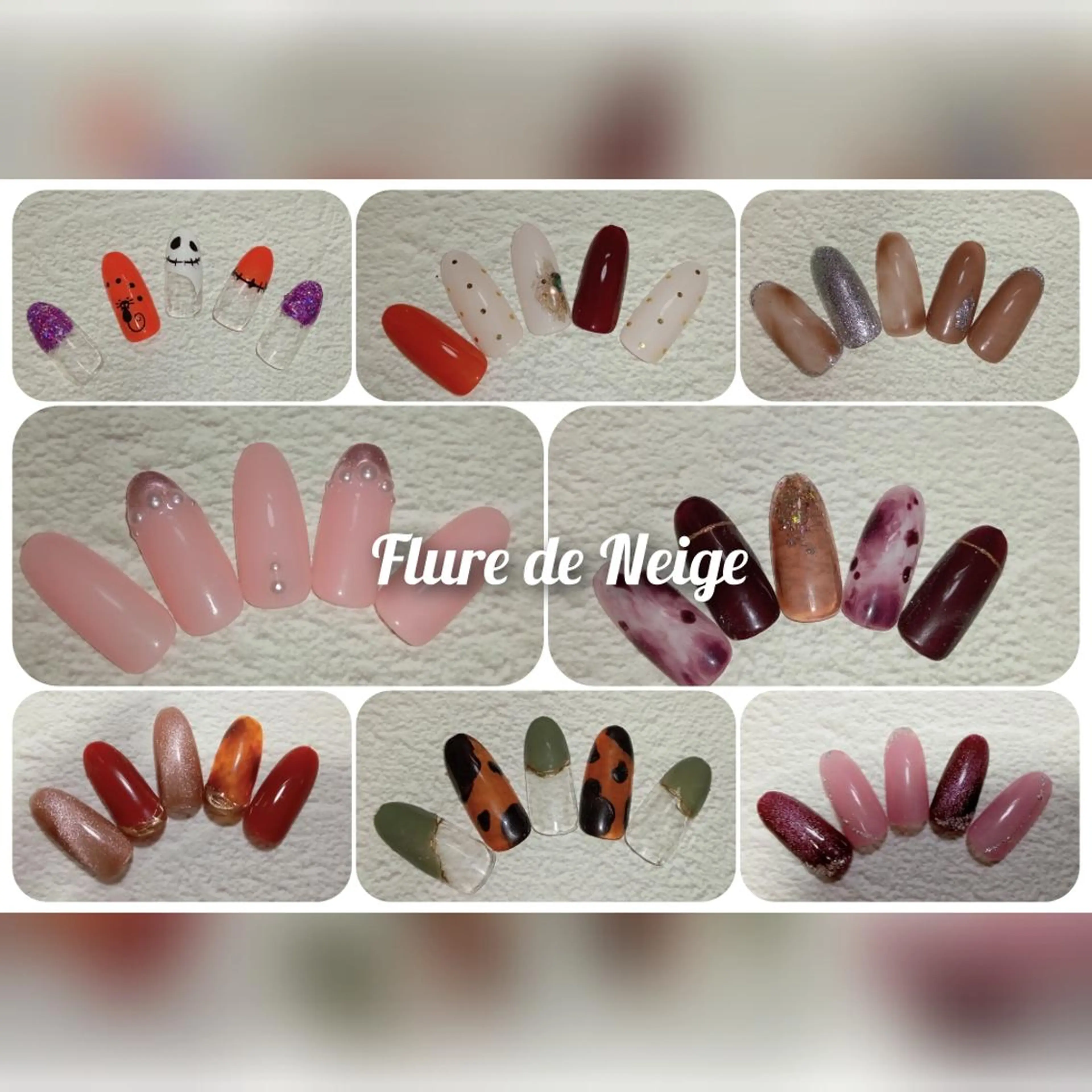 ネイル アニマル柄 アートネイル べっ甲ネイル ドット フレンチネイル ハンドネイル flure de neige yukiのネイルデザイン