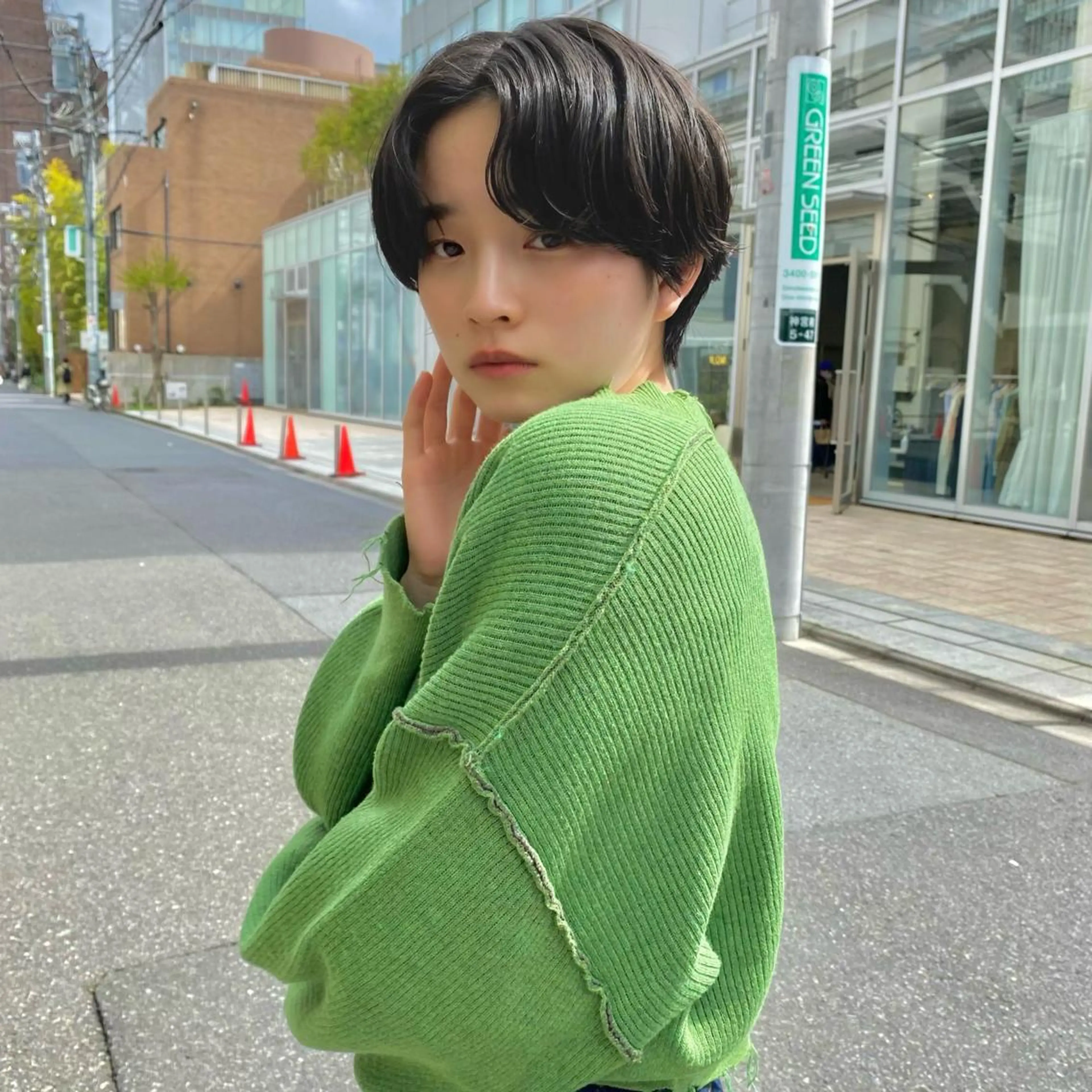 ショート パーマ ハンサムショート ショートヘア カット パーマ ボブ/縮毛矯正/ レイヤー/塚田のヘアスタイル