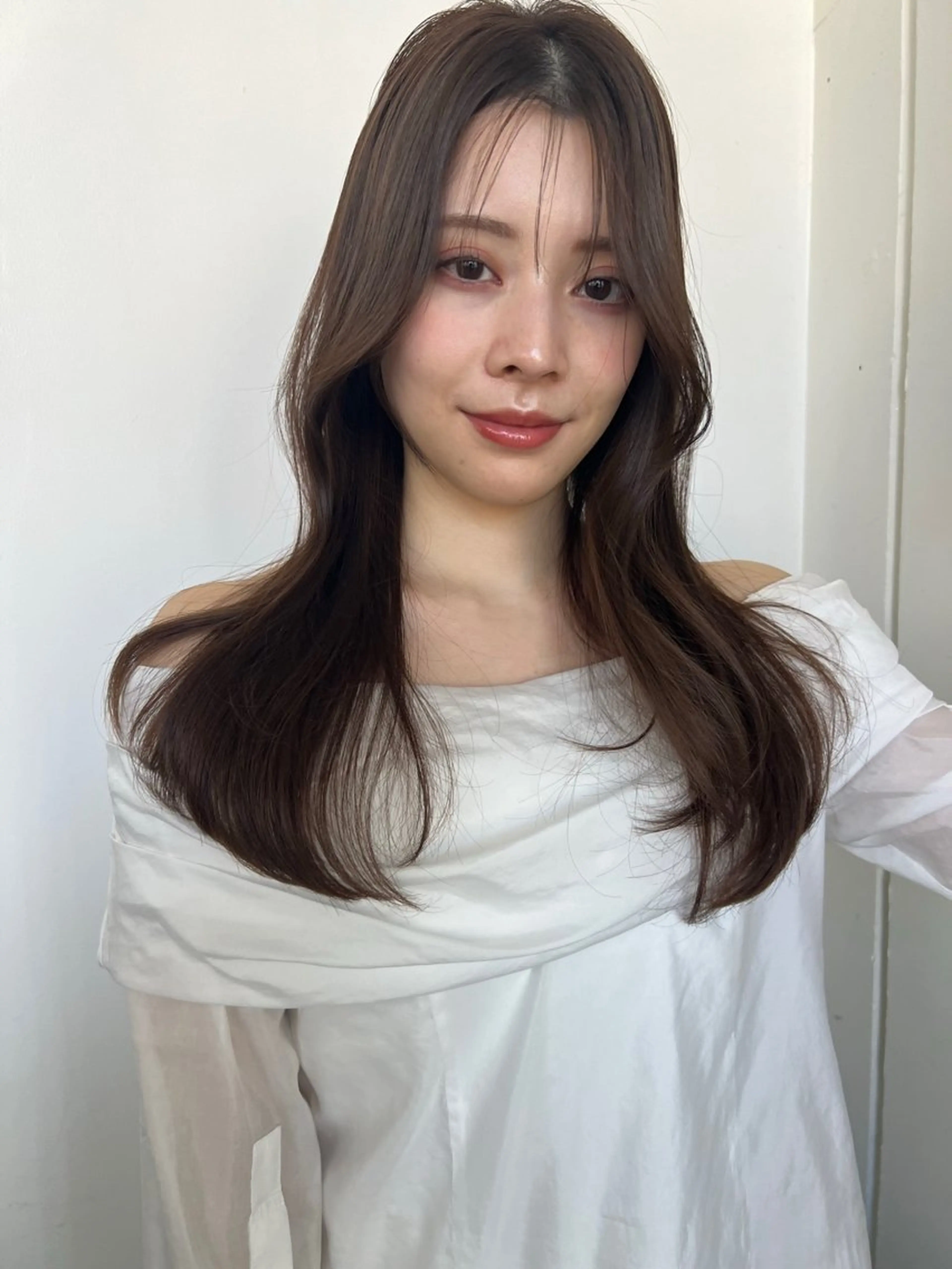 セミロング カラー パーマ ヘアアレンジ レイヤーカット トリートメント SHEA.学芸大学所属・一箭 恵梧/ロングヘアのヘアスタイル