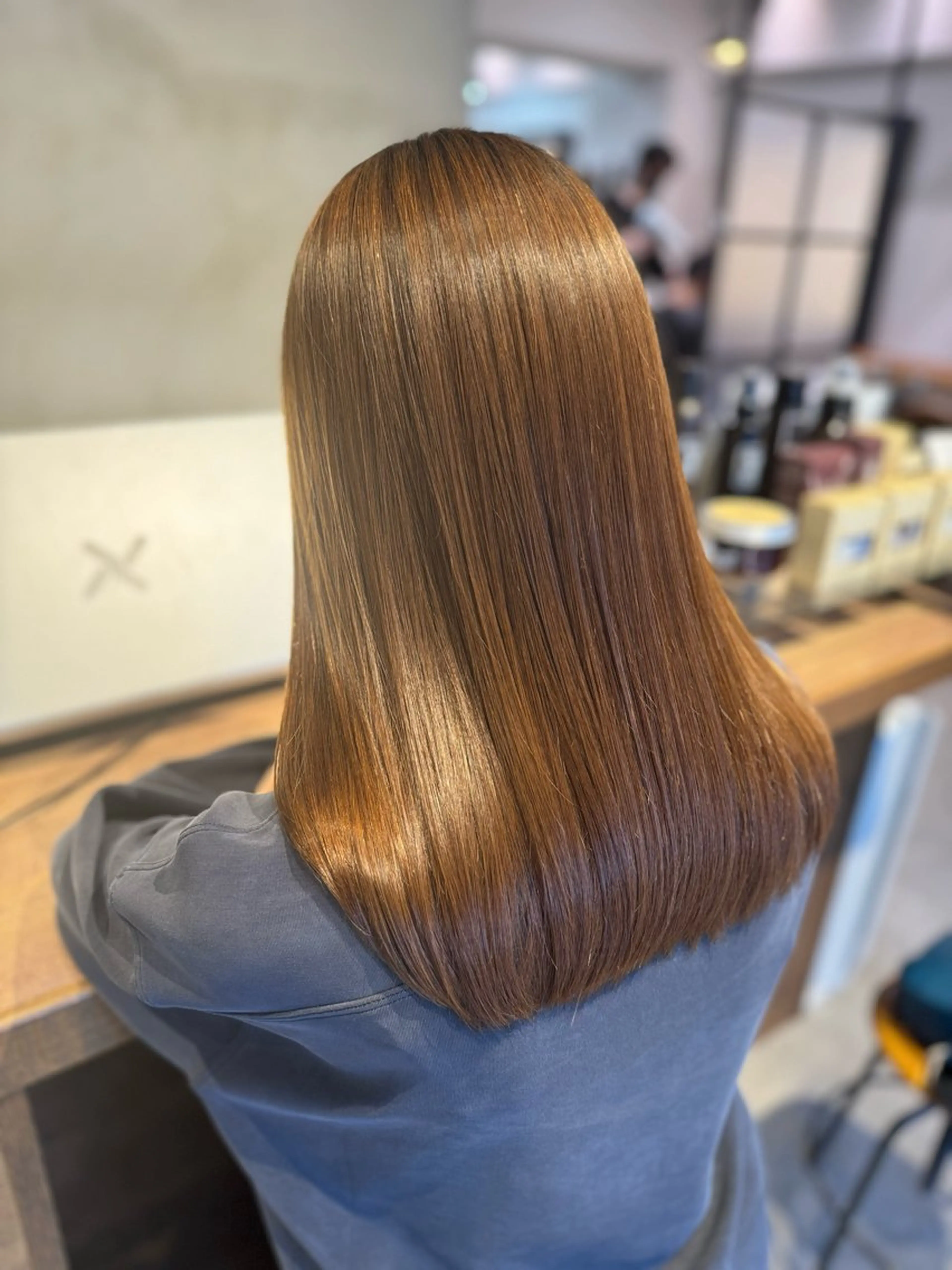 ロング カット 縮毛矯正 トリートメント ［パサつき改善］＊ 髪質改善ケアサロン＊のヘアスタイル