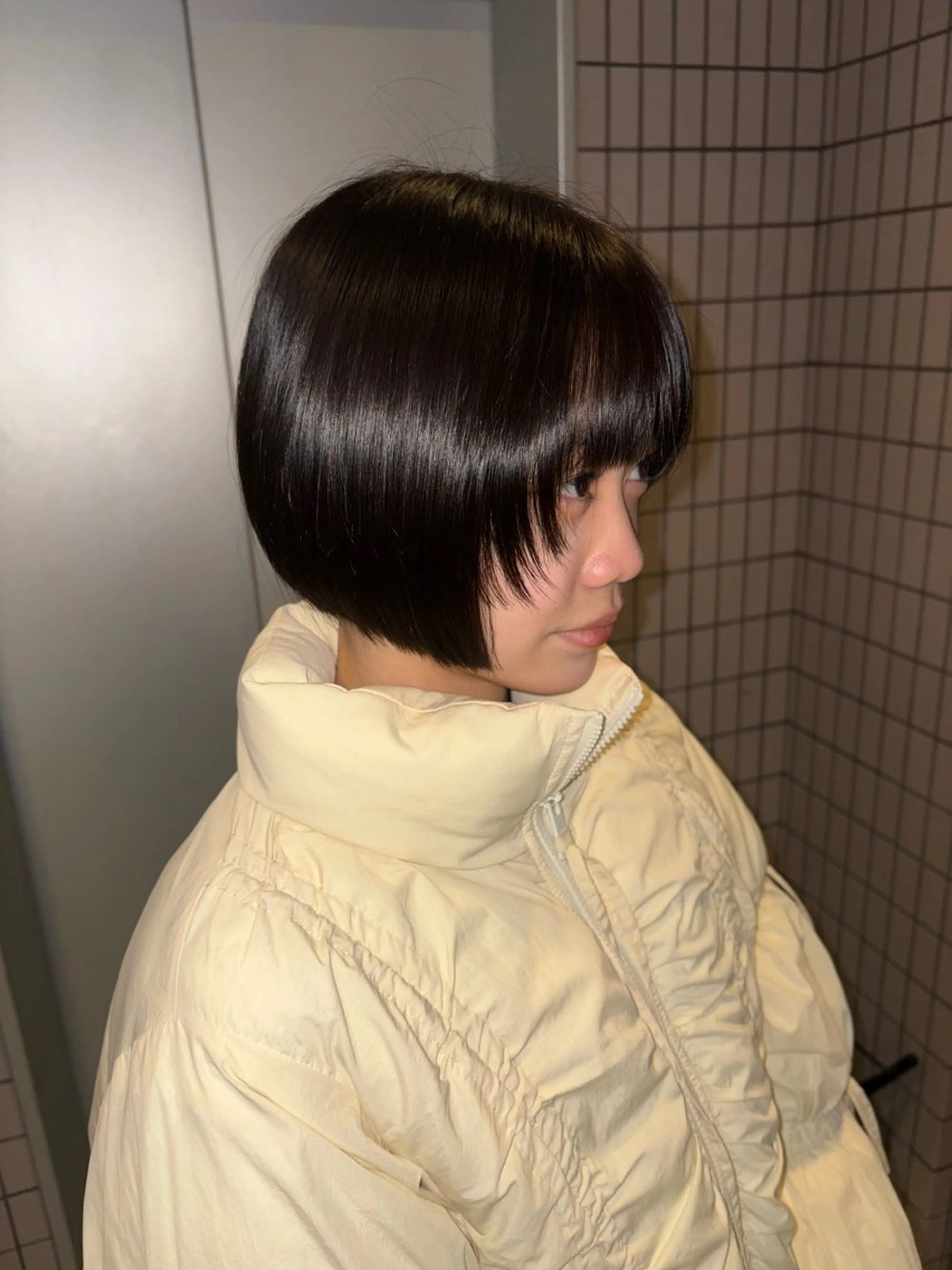 ショート ボブ 顔まわりレイヤー 顔周りカット レイヤーカット カット driP.by HAVANA所属・ケアブリーチ／パーマ 工藤のヘアスタイル