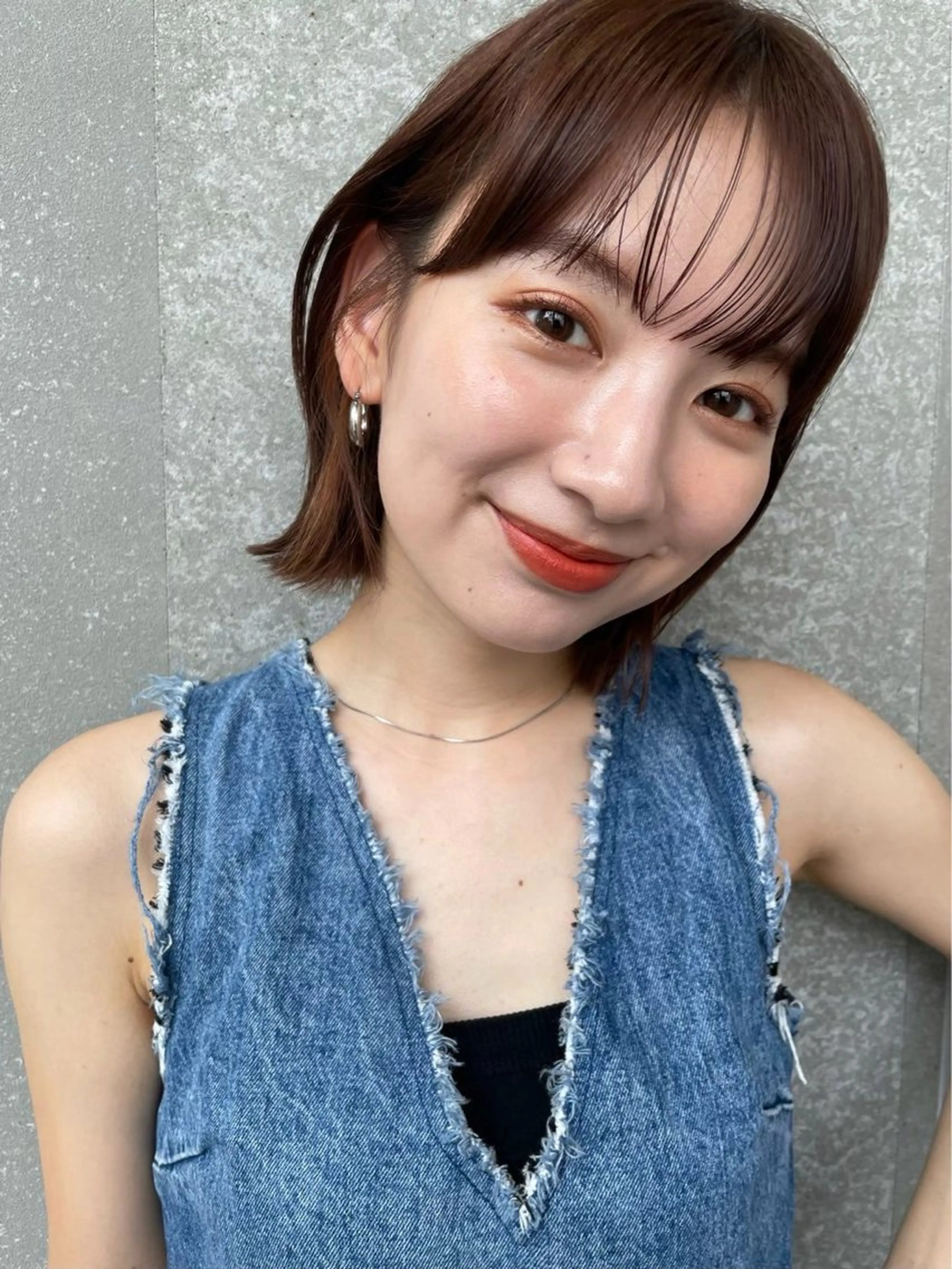 セミロング カット ヘアカラー トリートメント 🌹ボブ/髪質改善 韓国レイヤー🌹澤口のヘアスタイル