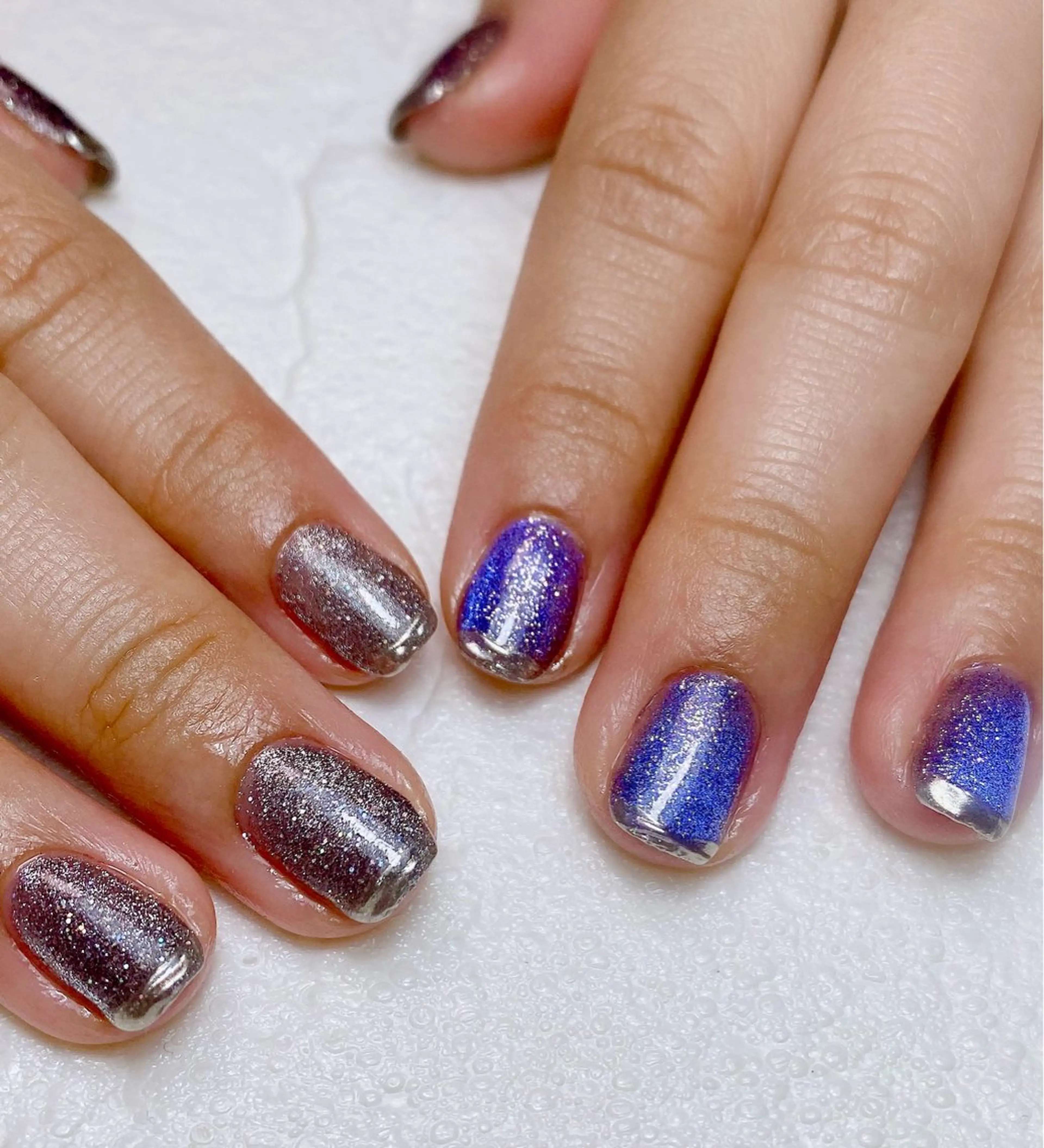 ネイル フレンチネイル マグネットネイル ミラーネイル ハンドネイル Nail Salon K 🧸美爪育成のネイルデザイン