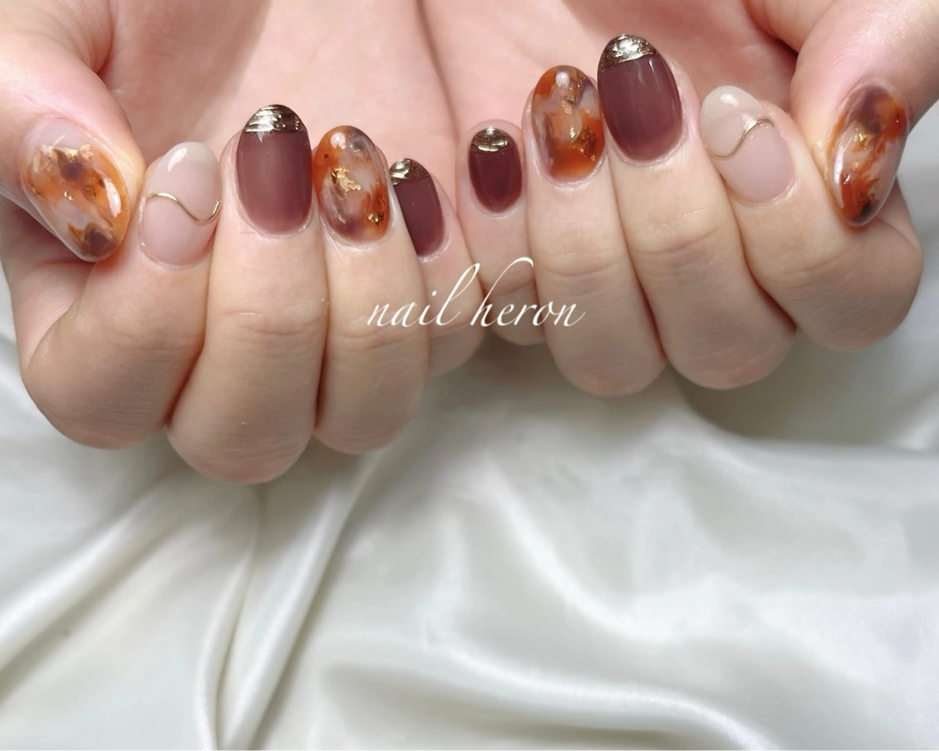 ネイル べっ甲ネイル ハンドネイル nail heron所属・saki_ nail heronのその他イメージ