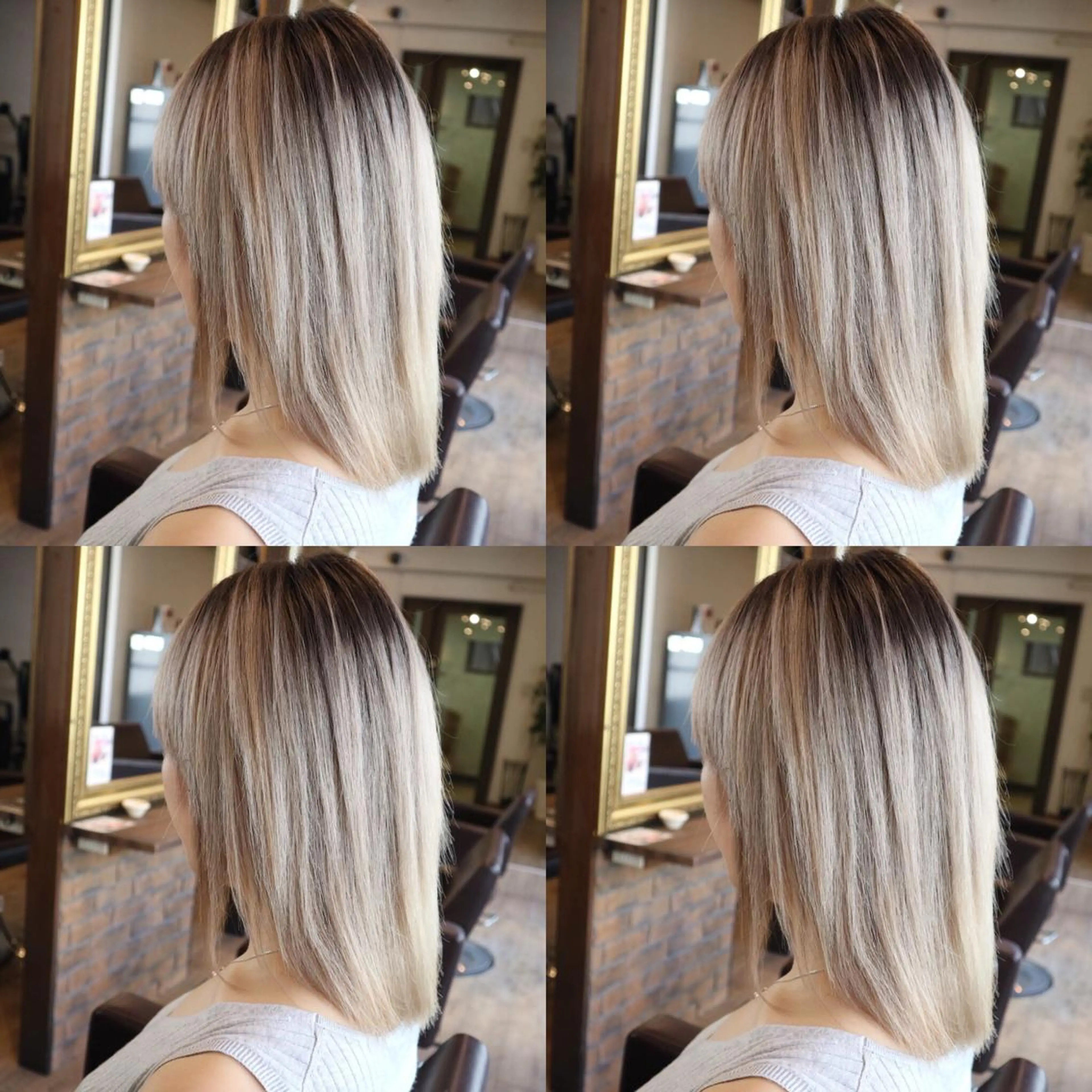 ミディアム カラー ブリーチ ヘアカラー JIL BLAN 京都のヘアスタイル
