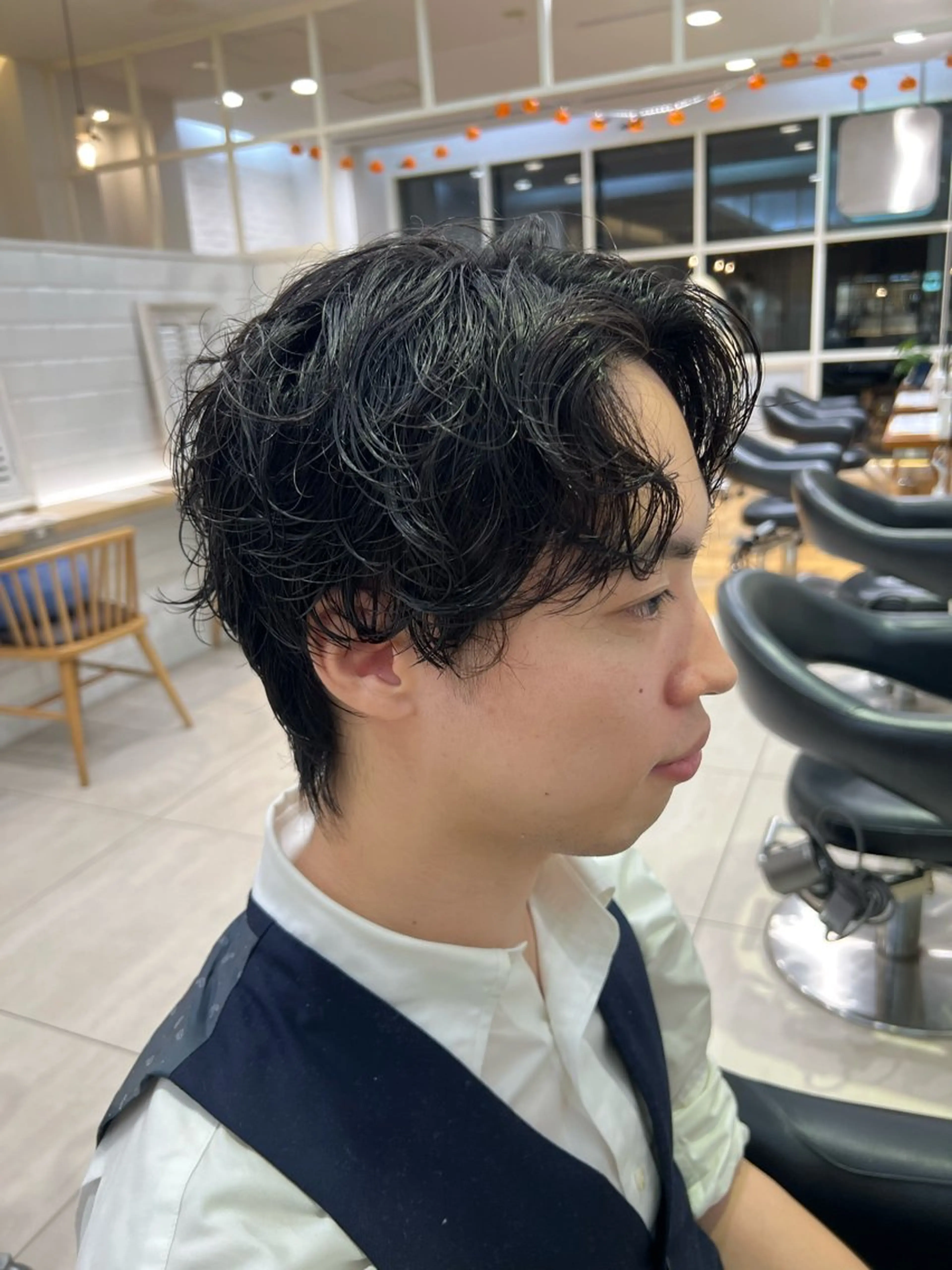 ショート パーマ メンズ カット パーマ メンズパーマ 岩成健志郎のヘアスタイル