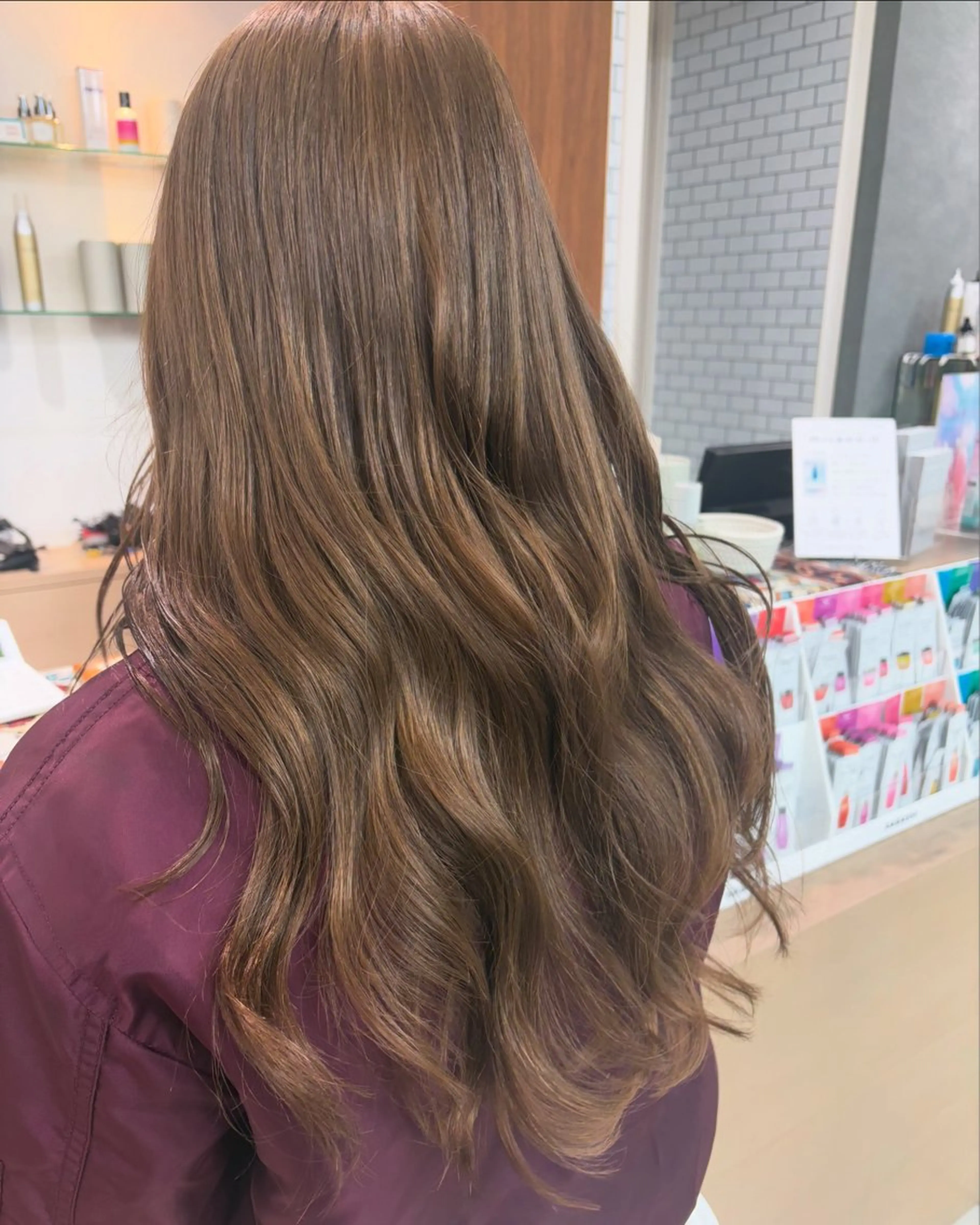 ロング カラー ブリーチ🫧艶カラー レイヤー韓国ヘアのヘアスタイル
