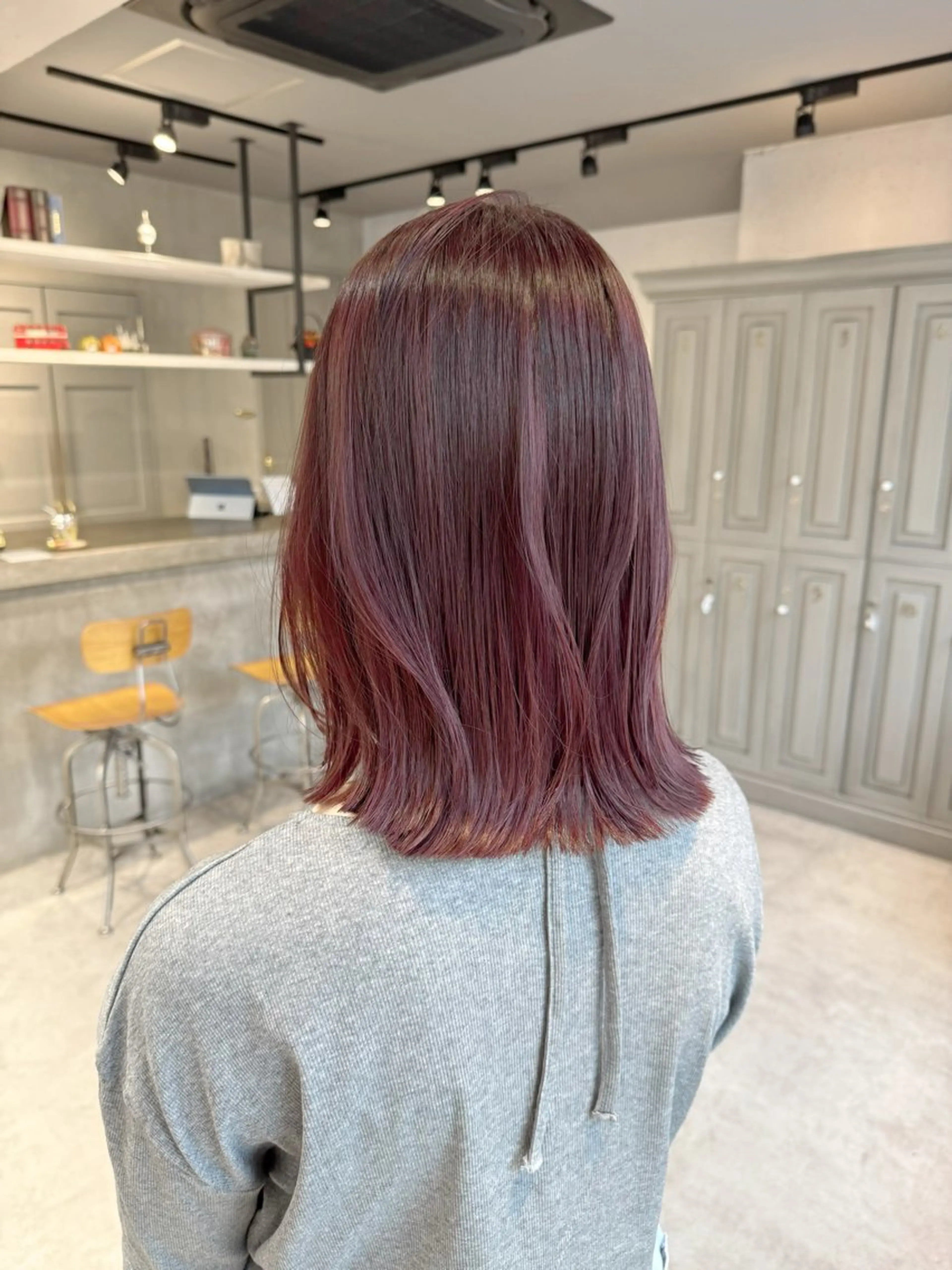 ミディアム カラー ヘアカラー トリートメント 🍓艶モテ暖色カラー 🎀mayu🍓のヘアスタイル