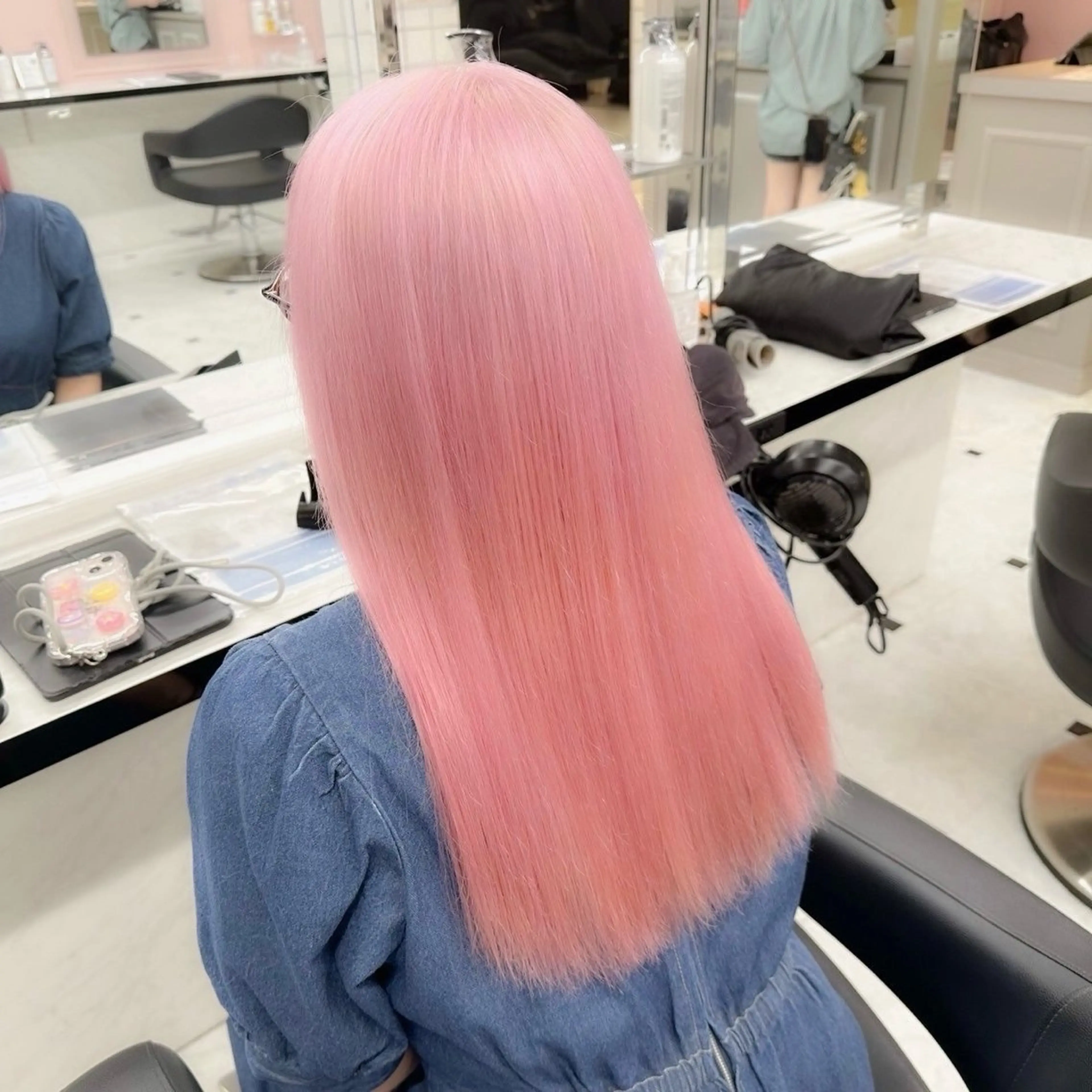 ロング カラー ヘアカラー ヘッドスパ ヘアセット モテガーリー🎀ピン クヘア/SHIONEのヘアスタイル
