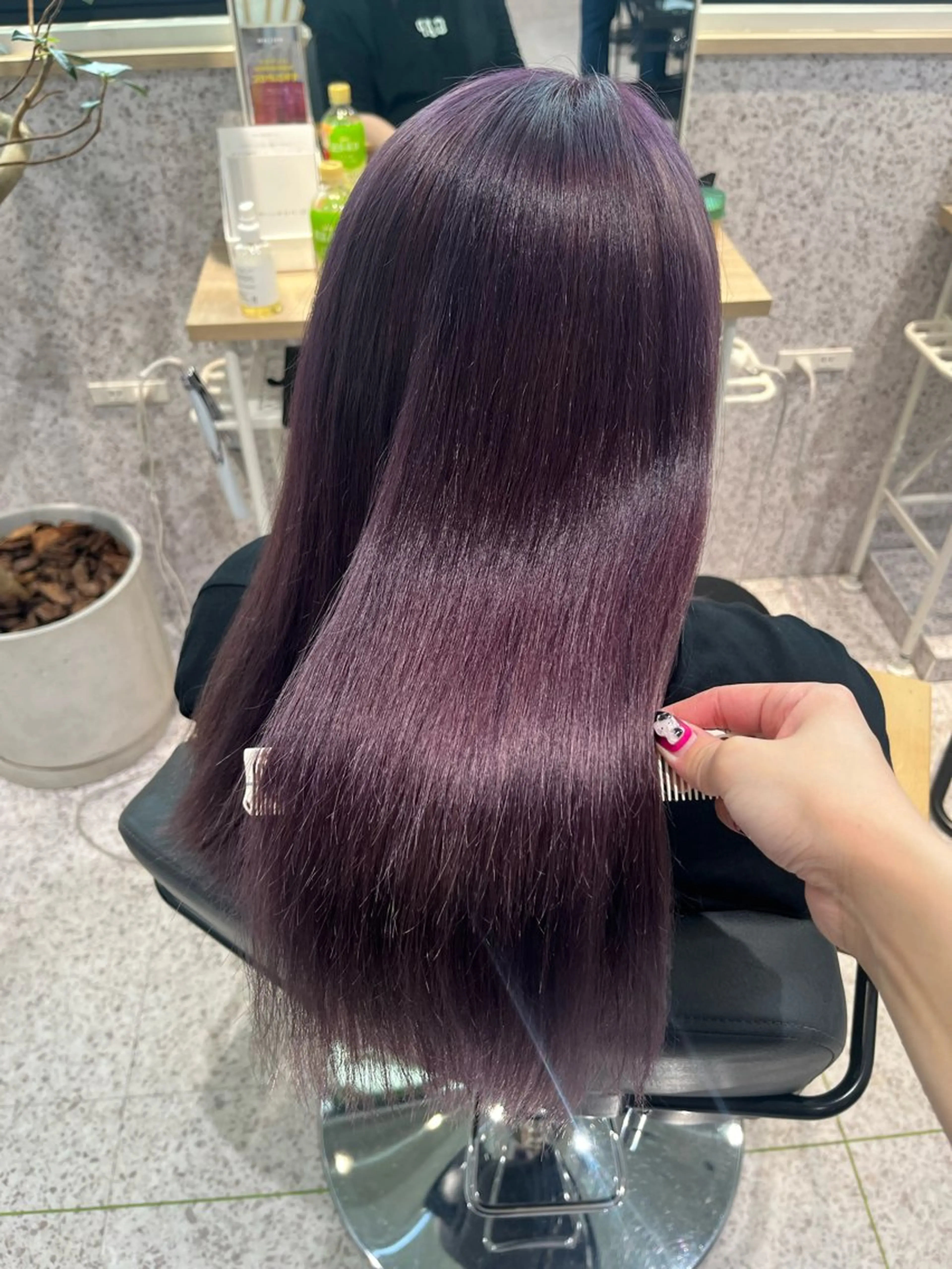 ロング カラー ダブルカラー イヤリングカラー ハイトーンカラー インナーカラー 顔周りカット ヘアカラー 髪質改善&艶カラー/ ほんだあみ (♡)のヘアスタイル