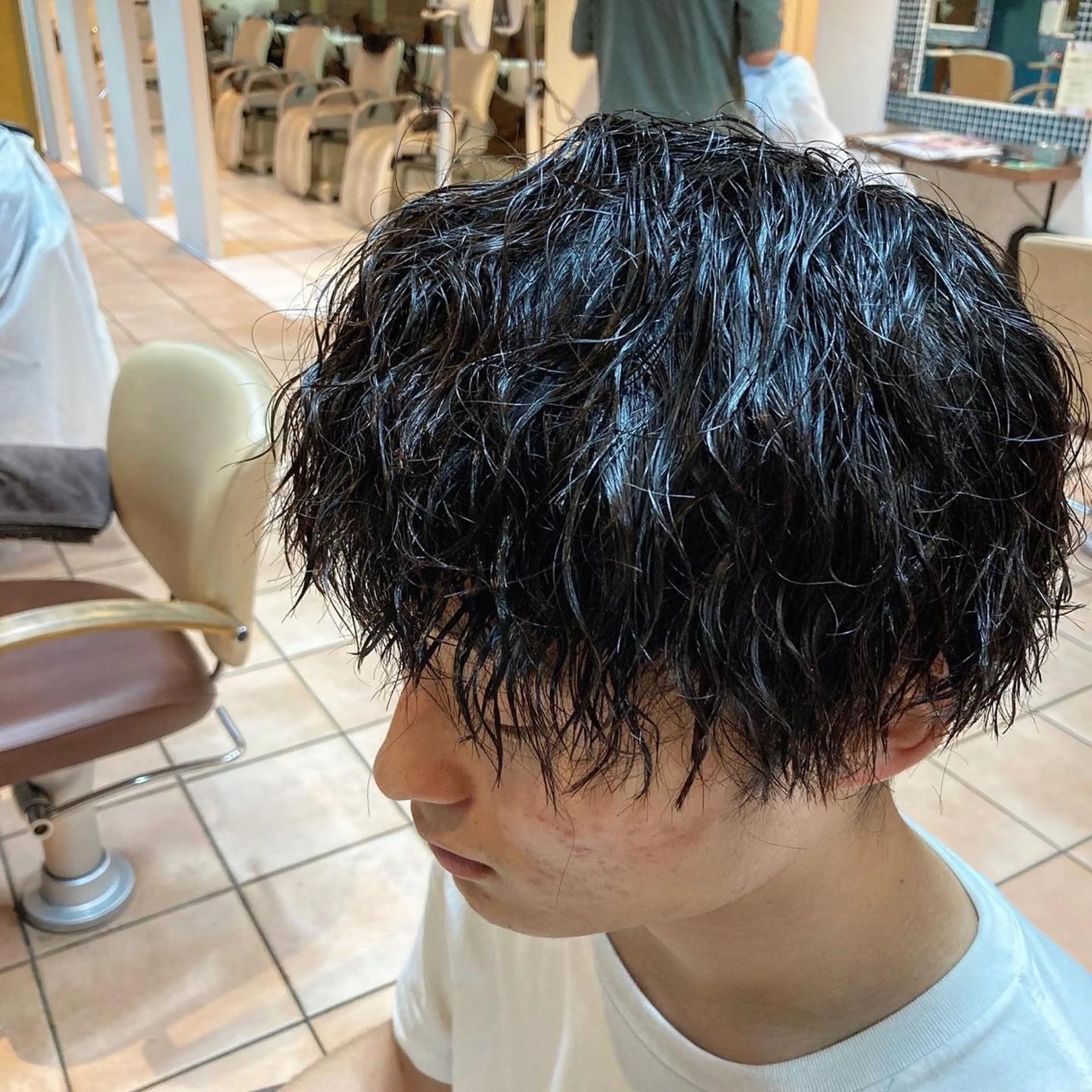 ショート パーマ メンズ カット パーマ トリートメント ⭕️メンズ特化 村上　陸⭕️のヘアスタイル