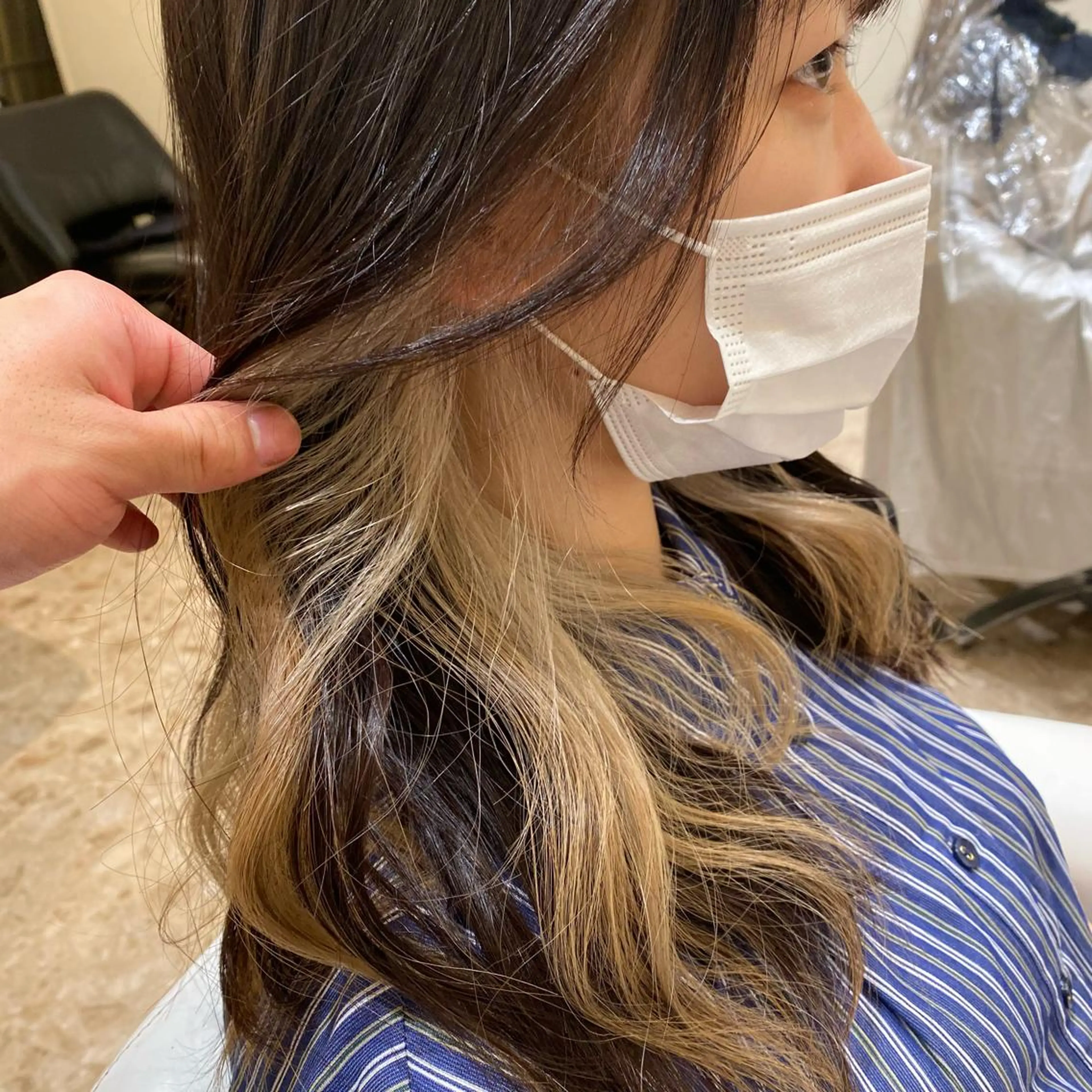 セミロング カラー 🌿髪質改善/ブリー チ/🌿‬JINのヘアスタイル